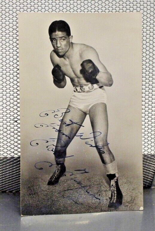 * Signed Photograph * Randy Turpin Undated Circa 1950's Great Collector's Item