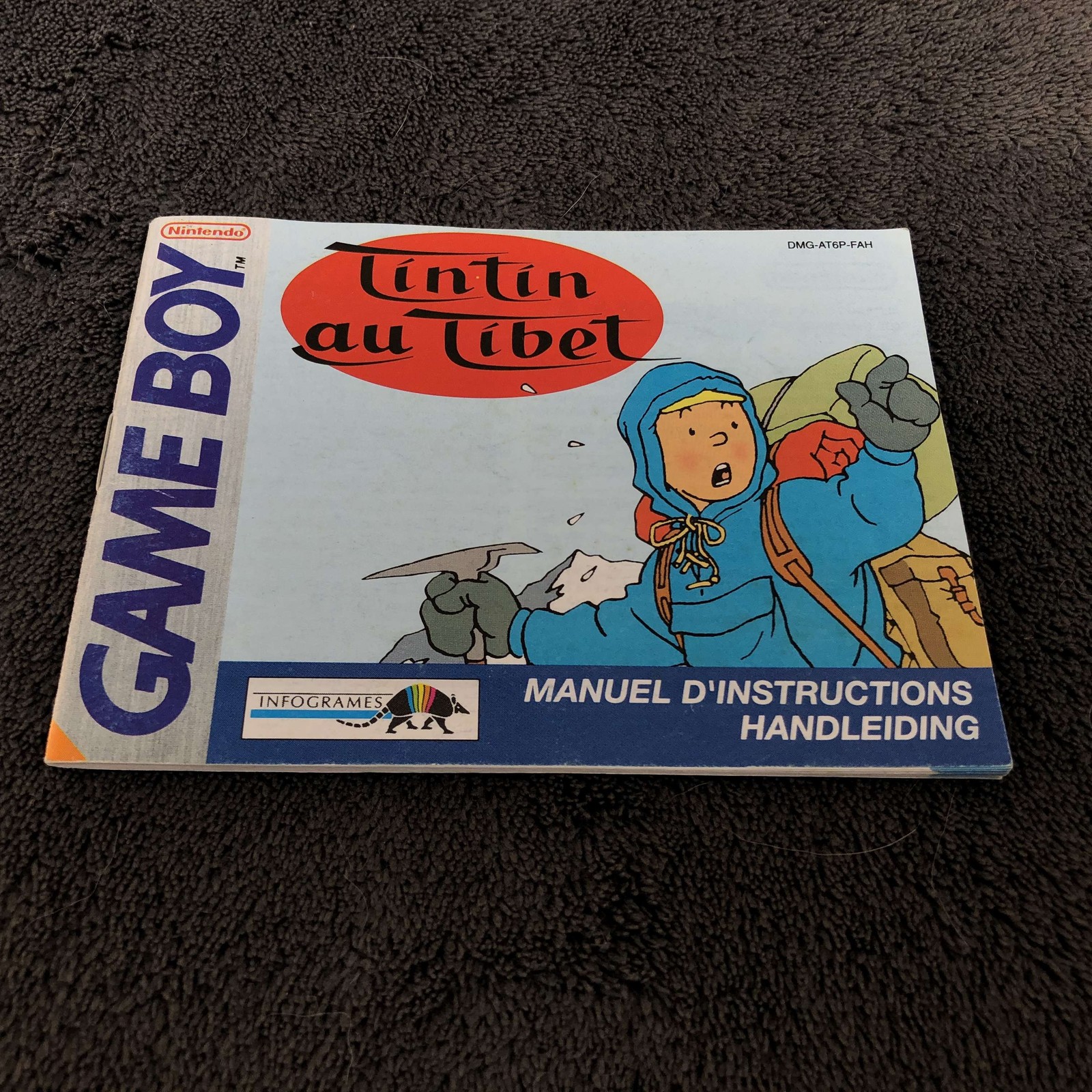 Nintendo Game Boy Tintin In Tibet FAH Very Good Condition