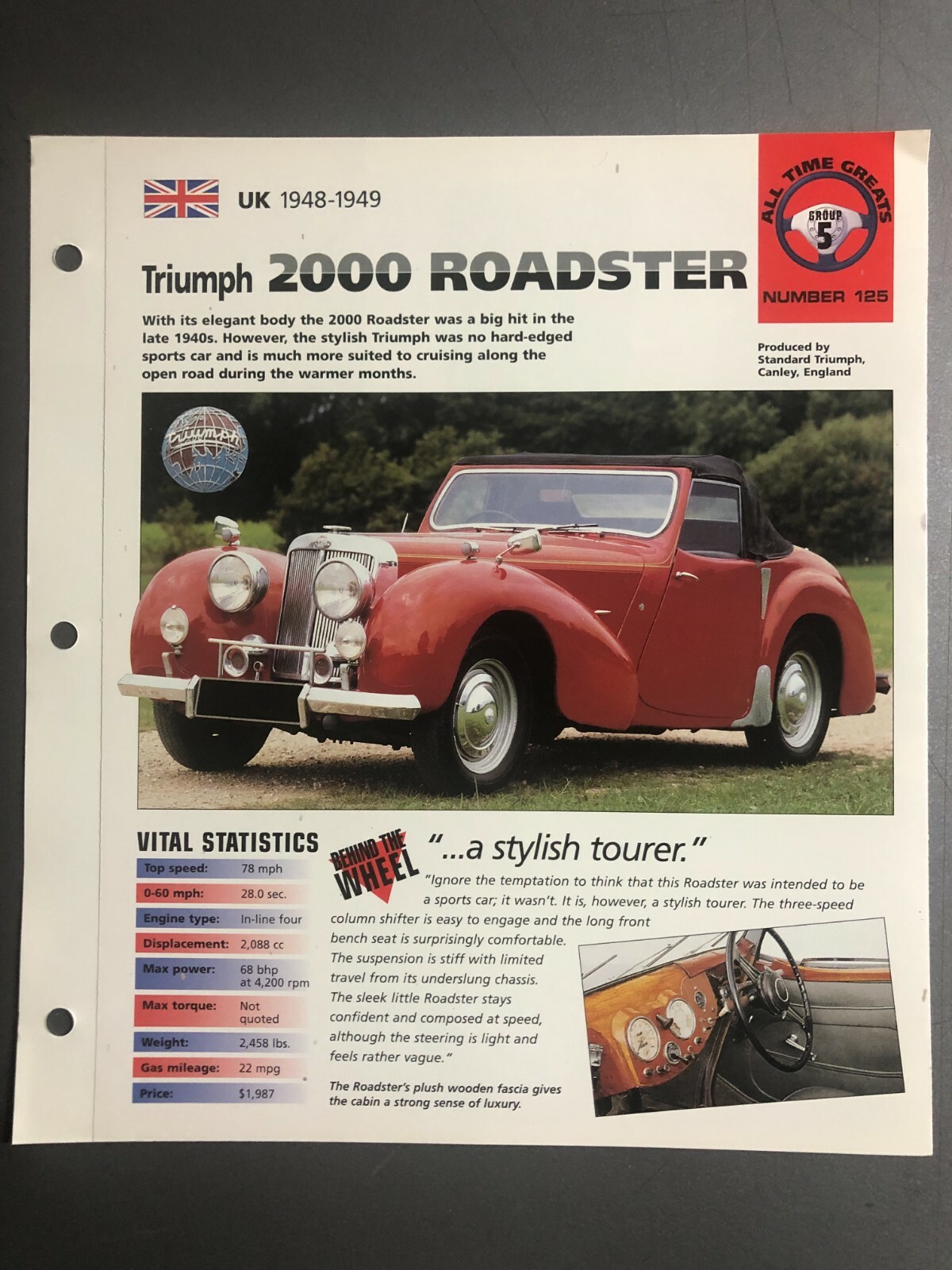 1948 - 1949 Triumph 2000 Roadster IMP 