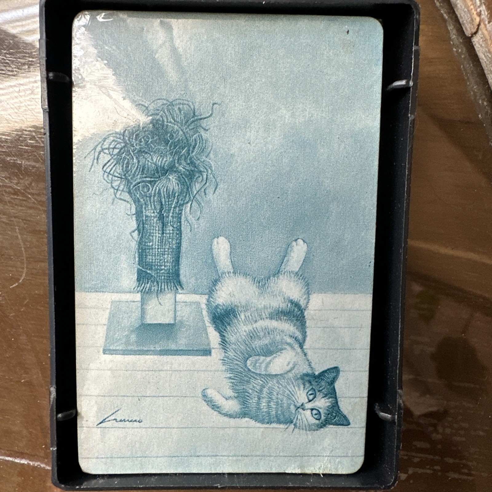 VTG 1981 Cat\'s Meow Playing Cards Deck Bo-Tree Productions Palo Alto Kitsch Art