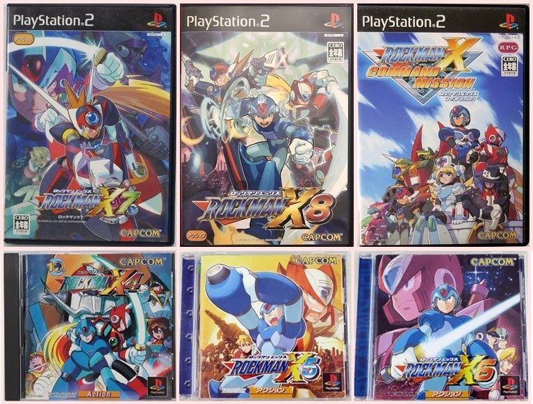 Mega Man Rockman X4 X5 X6 X7 X8 & command mission set PS1 PS2  PlayStation Japan