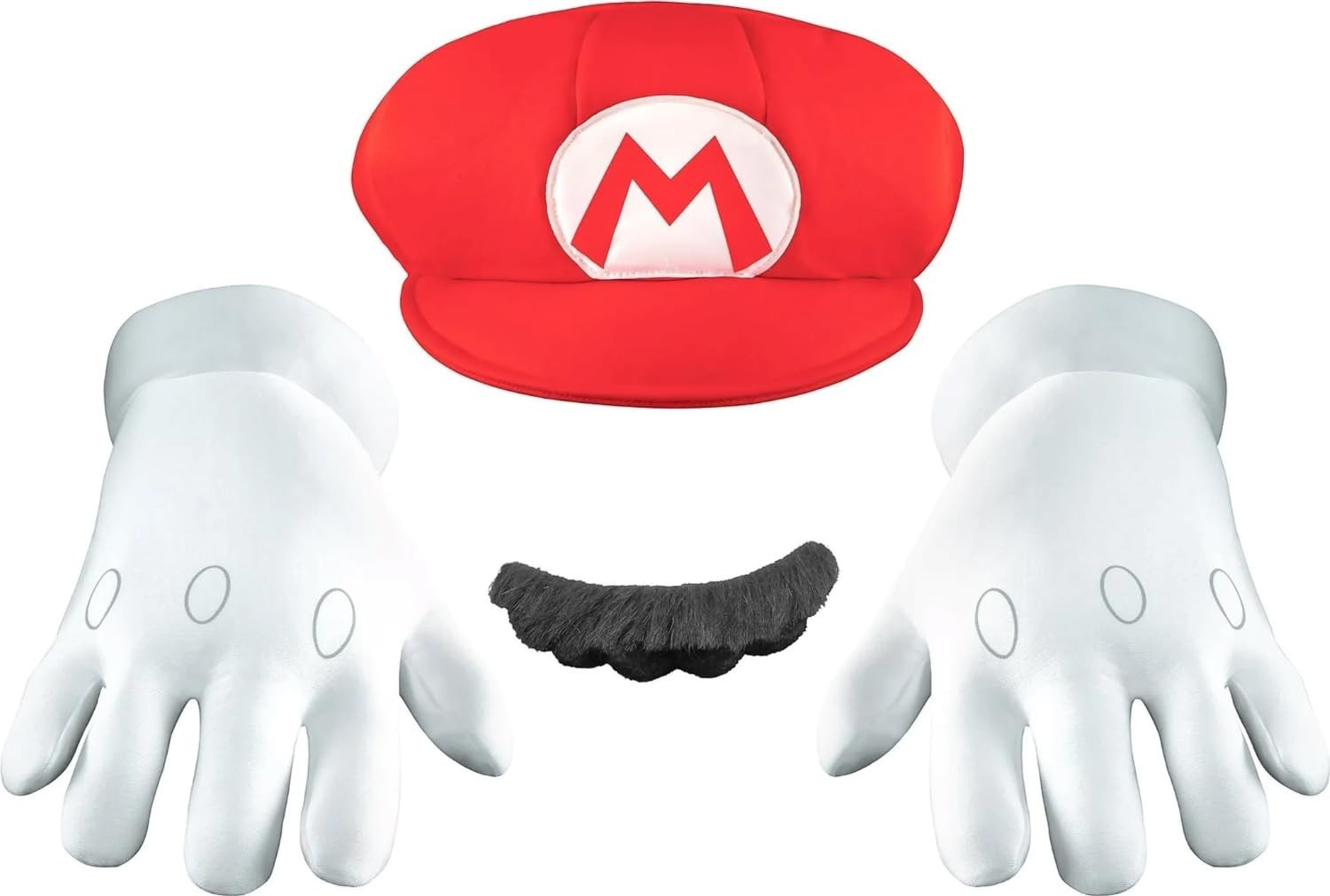 Nintendo Super Mario Brothers Child Accessory Kit - Costume Hat Gloves Mustache