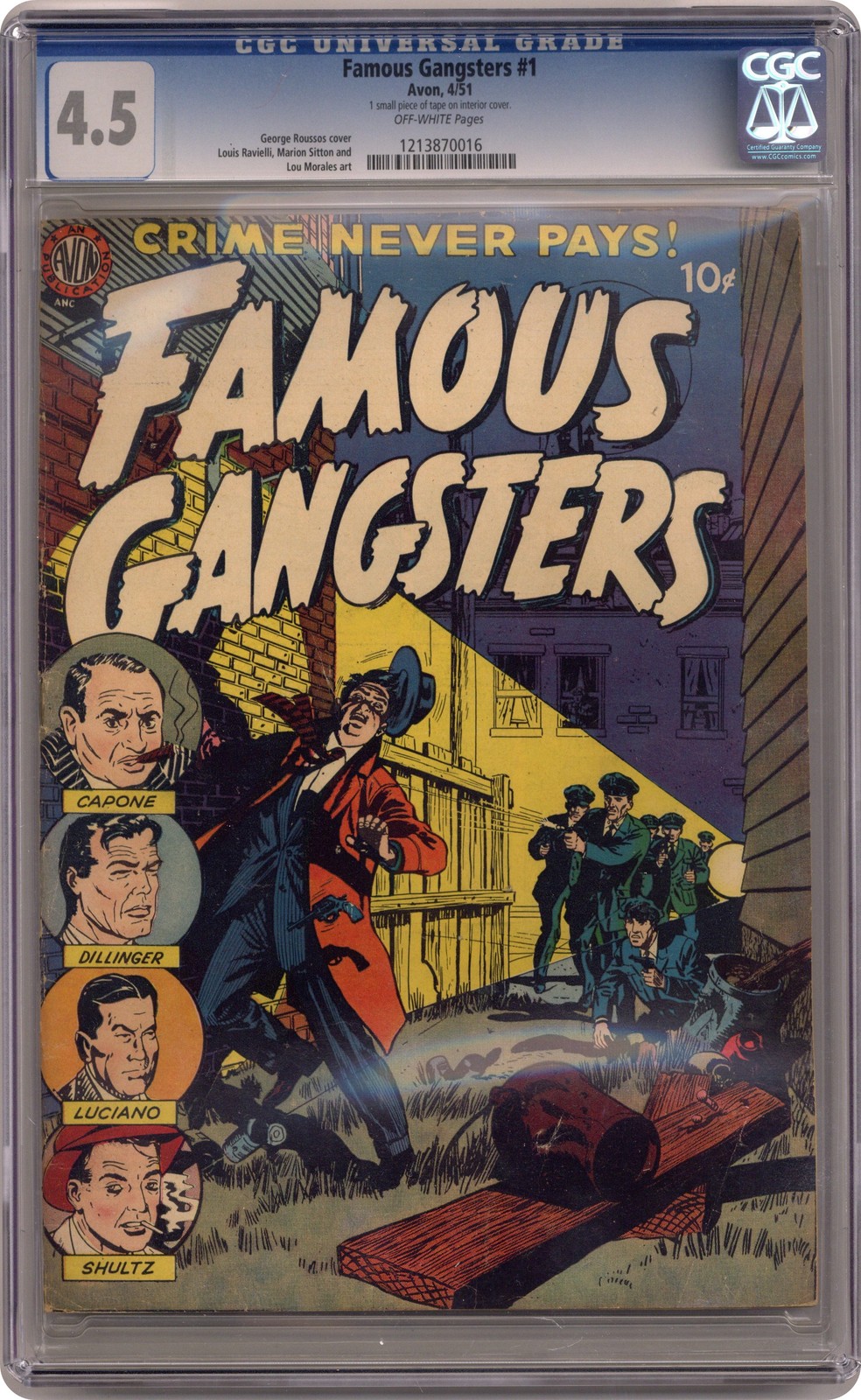 Famous Gangsters #1 CGC 4.5 1951 1213870016