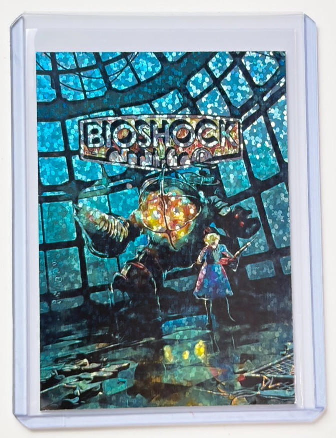 Bioshock Limited Edition Artist Signed “Game Cover” Refractor Trading Card 1/1