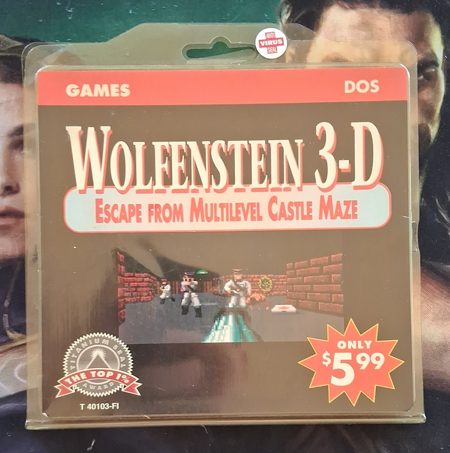 Titanium Seal Wolfenstein 3-D (DOS) Shareware First-Person Shooter Game