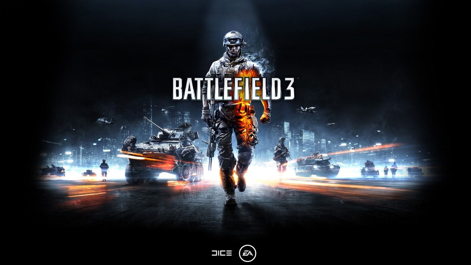Battlefield 3 soldier tank dice art EA Electronic Arts men PC 11x17 Poster