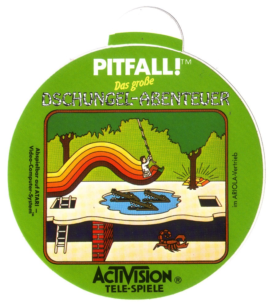 ACTIVISION TELEVISION GAMES VIDEO GAME STICKER - PITFALL - JUNGLE ADVENTURE
