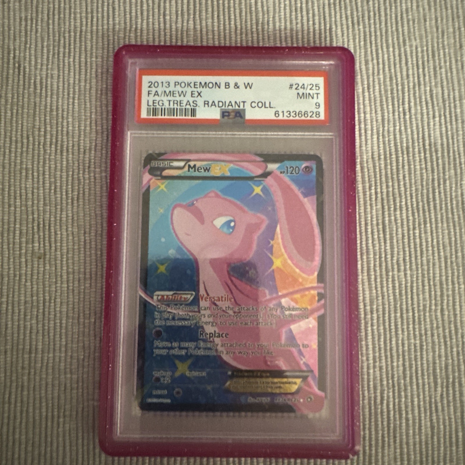 2013 Pokémon B&W Legendary Treasures Radiant Mew EX #RC24 PSA 9 