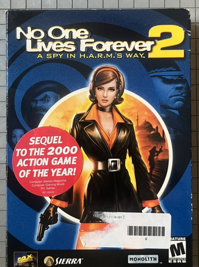 No One Lives Forever 2: A Spy in H.A.R.M.S. Way (PC, 2002) Small Big Box Foldout