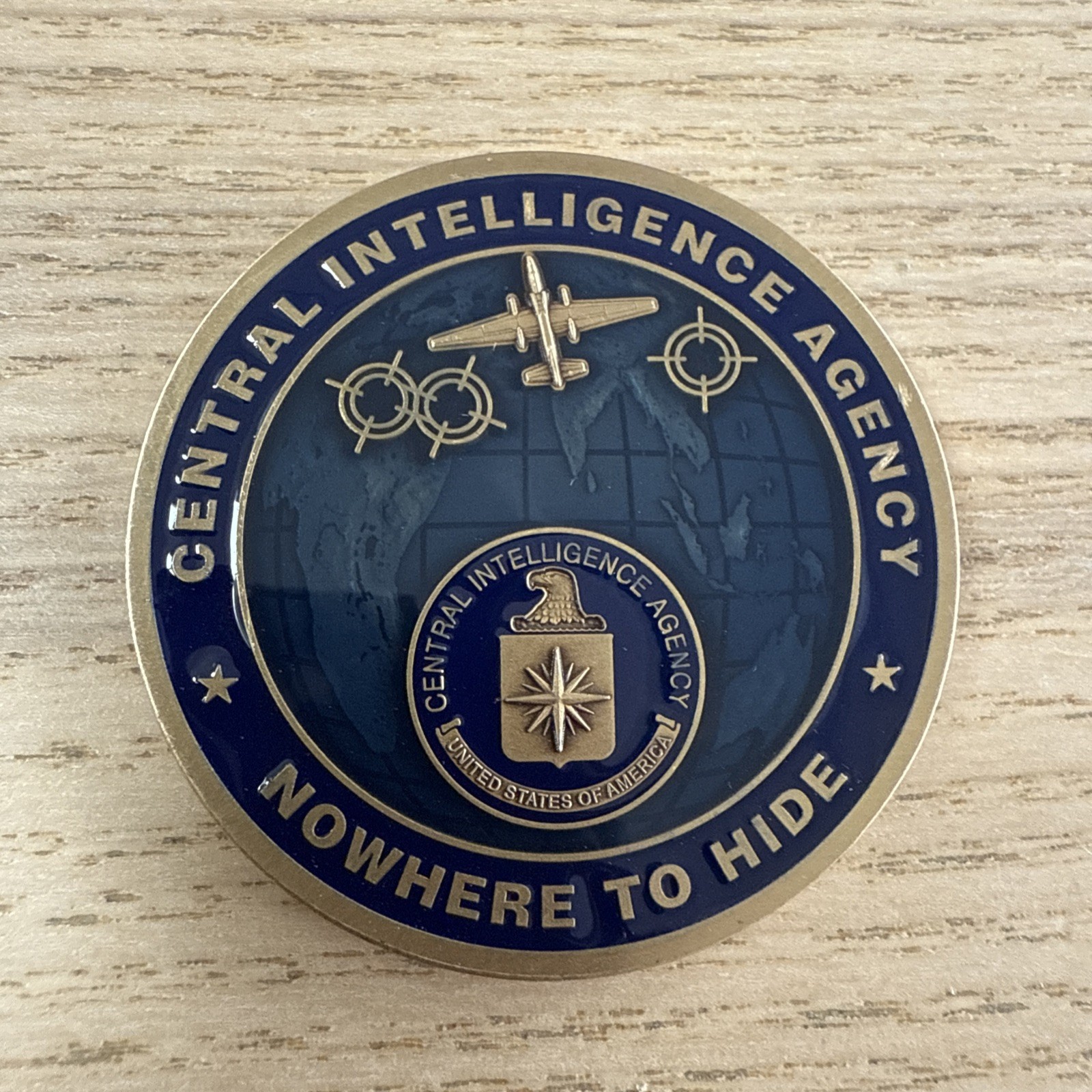 CIA U2 Spy Plane CHALLENGE COIN - Central Intelligence Agency “Nowhere To Hide”