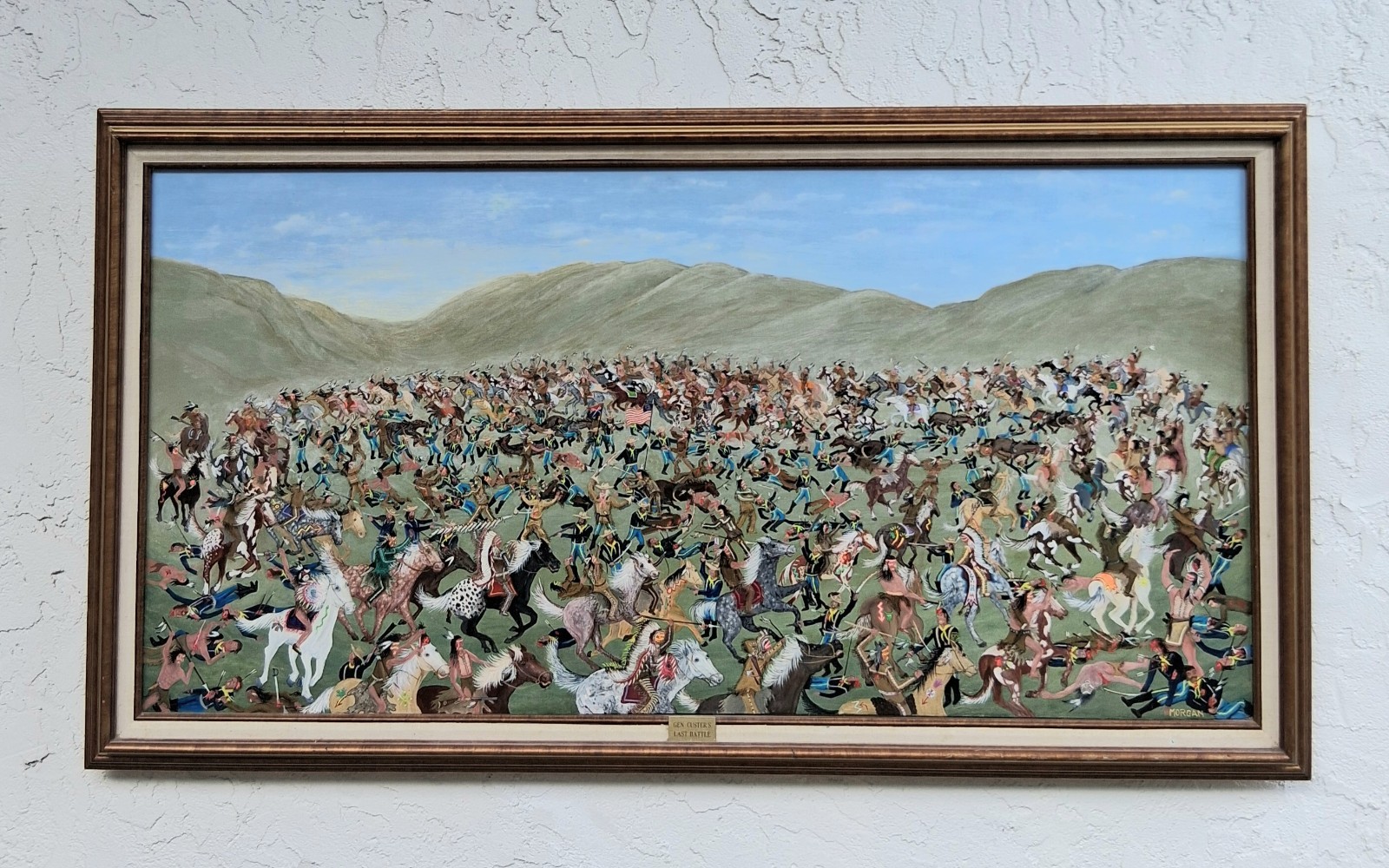 General Custer\'s Last Battle Oil on Canvas by Justin Wilbur Morgan 1929-2009