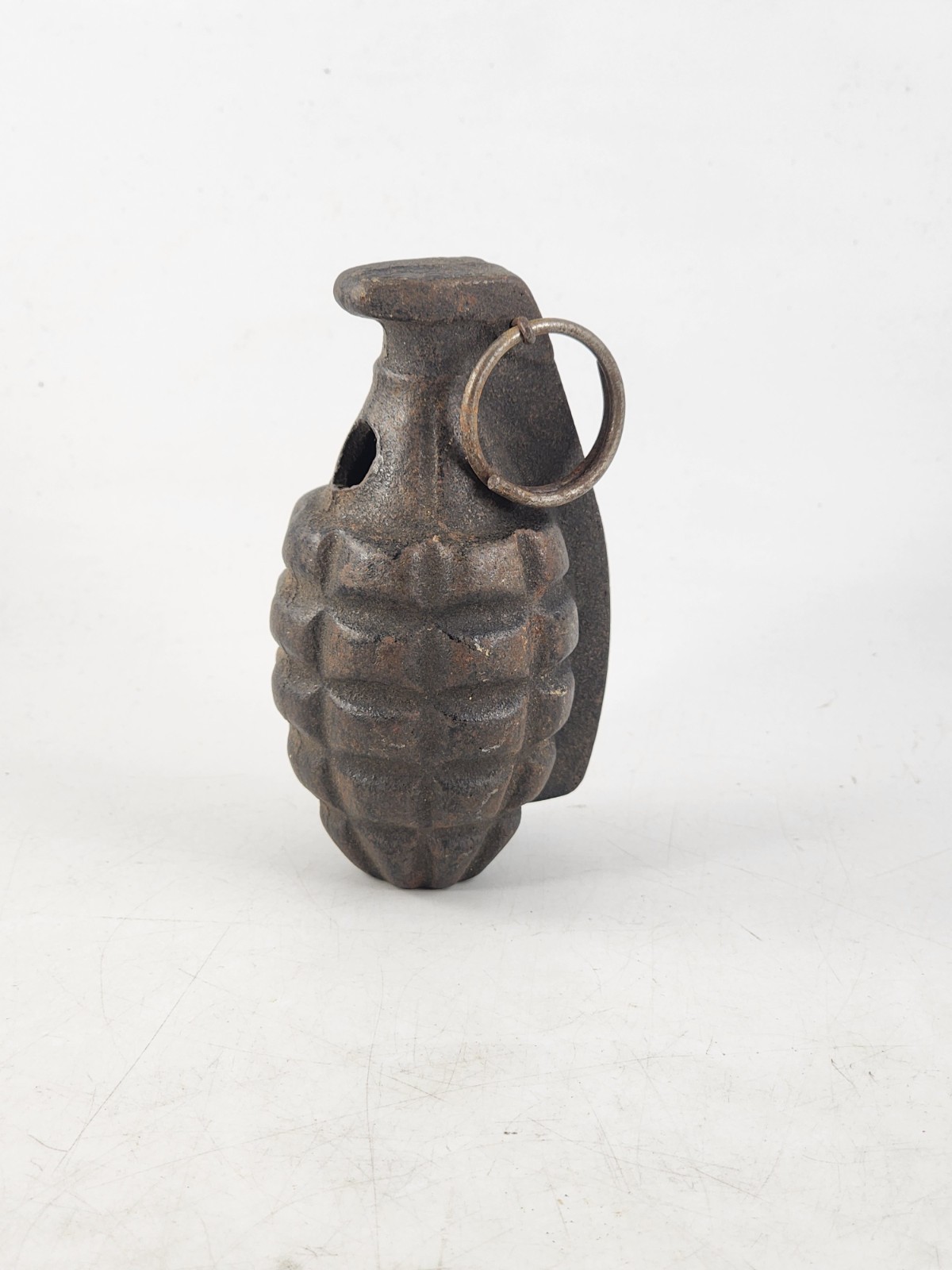 Cast Iron Pineapple Training Hand Grenade Paperweight Replica Vintage WWII 1.6lb