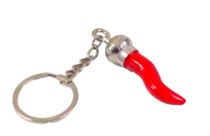  Italian horn keychain, solid metal, not plastic🇺🇸 USA SHIPPER 🇺🇸 Cornicello
