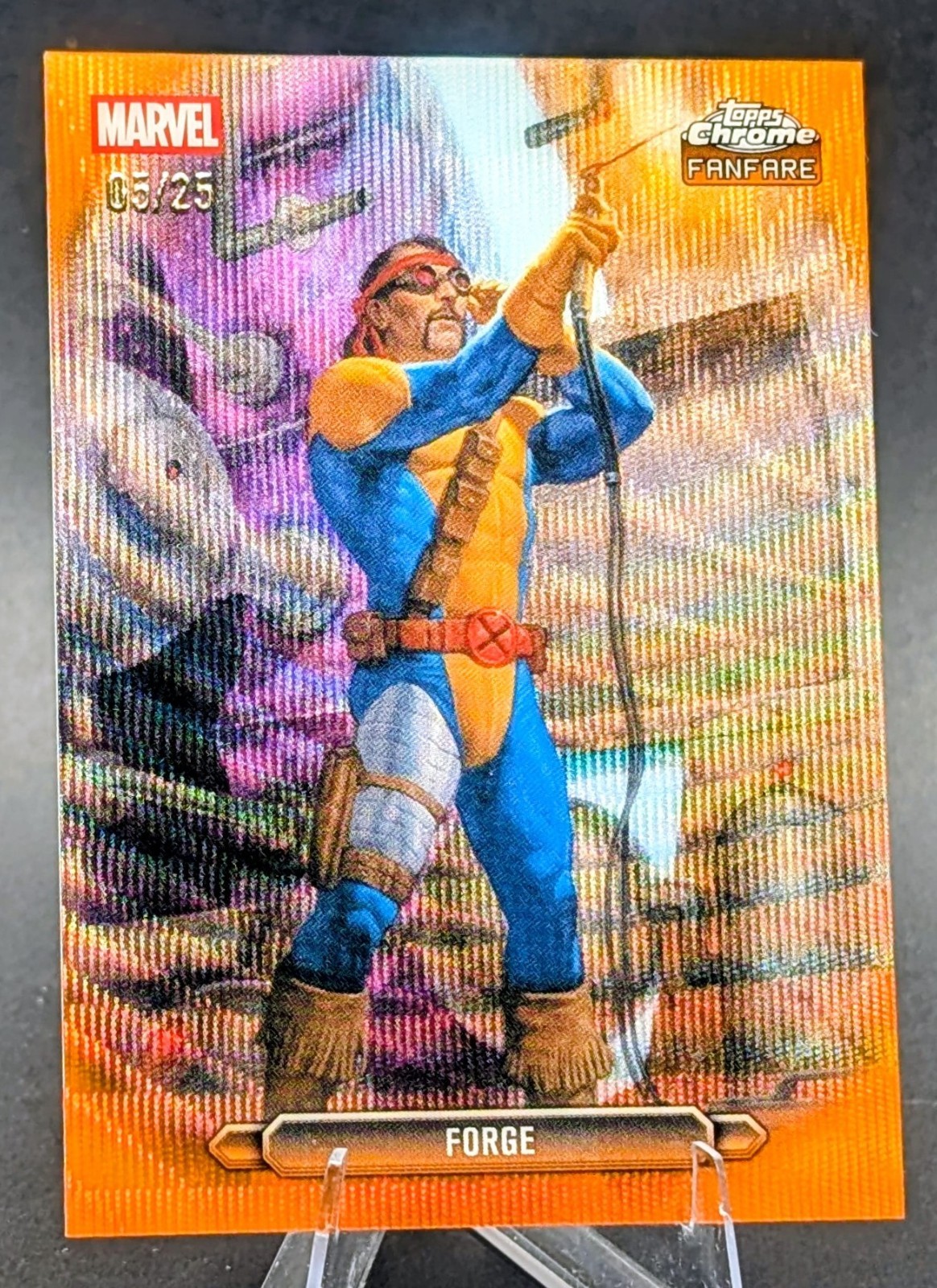 2026 Topps Chrome Marvel FORGE Fanfare Orange Wave Refractor /25  #FF-15  SP