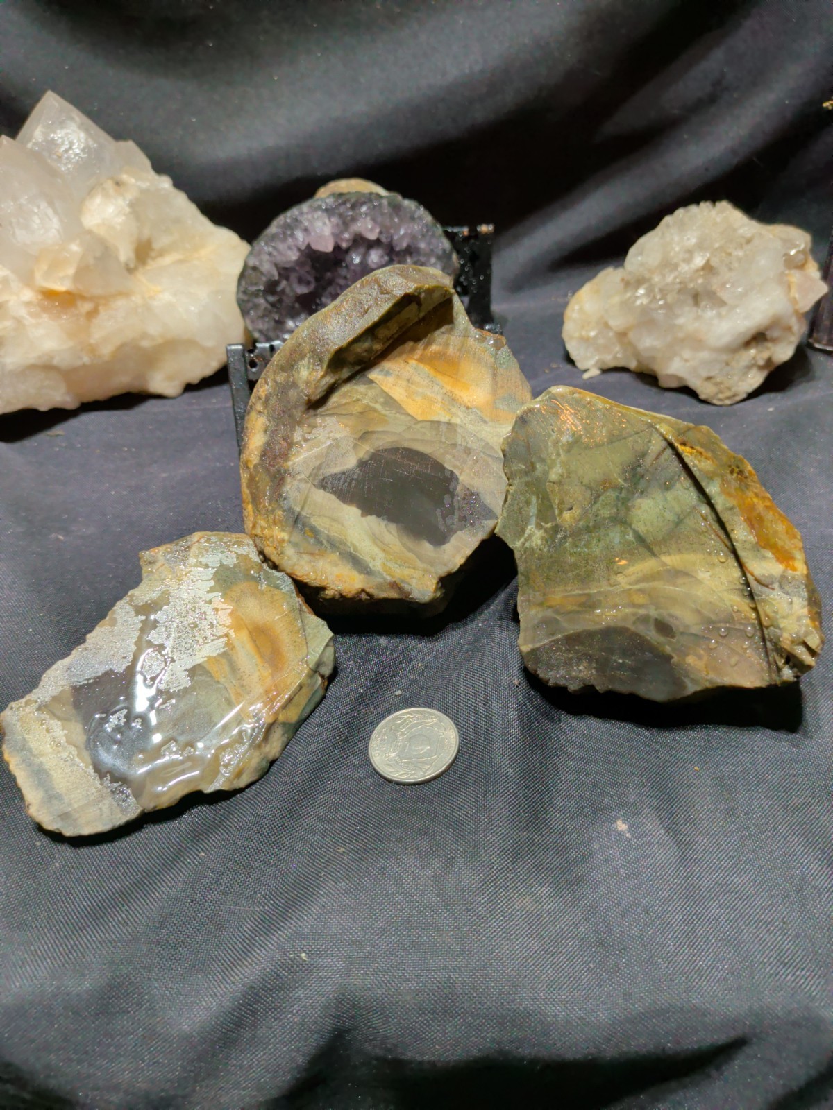 Orbicular Jasper Specimens Roughly Cut Set of 3 (/Total weight 2lbs 9oz)