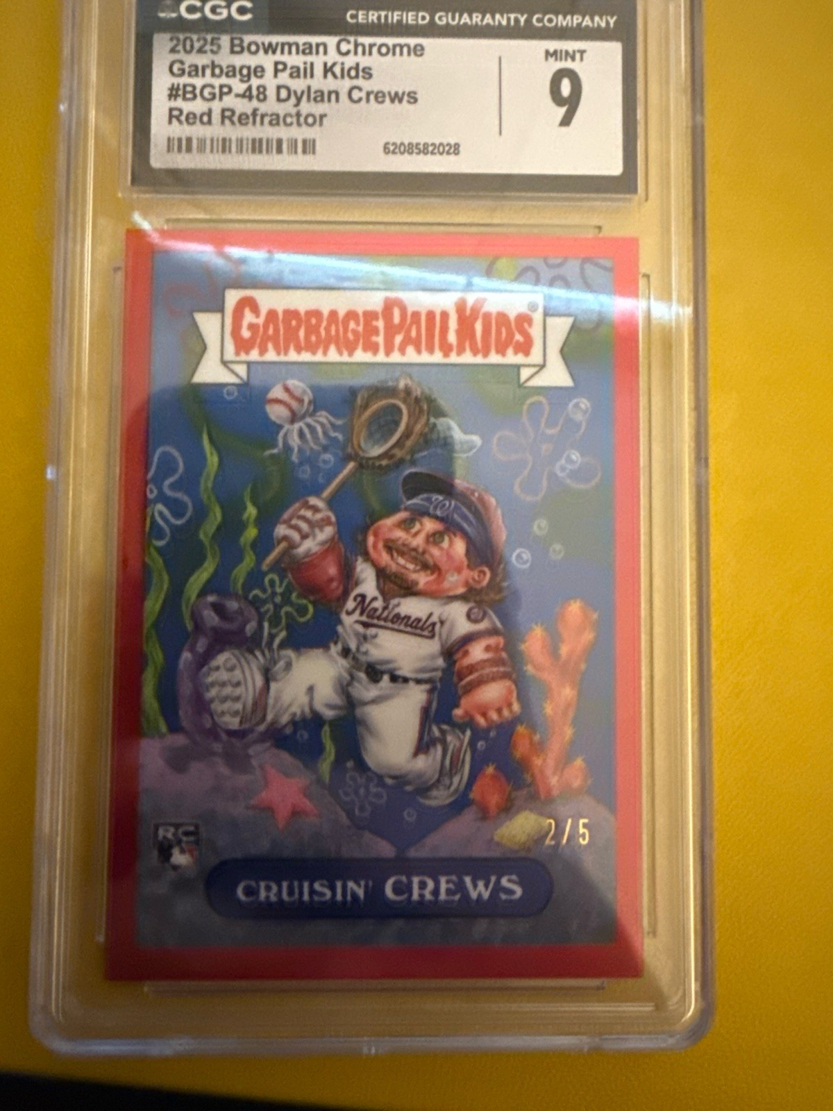 Bowman 2025 Chrome Garbage Pail Kids Cruisin\' Crews BGP-48 Red /5 CGC 9