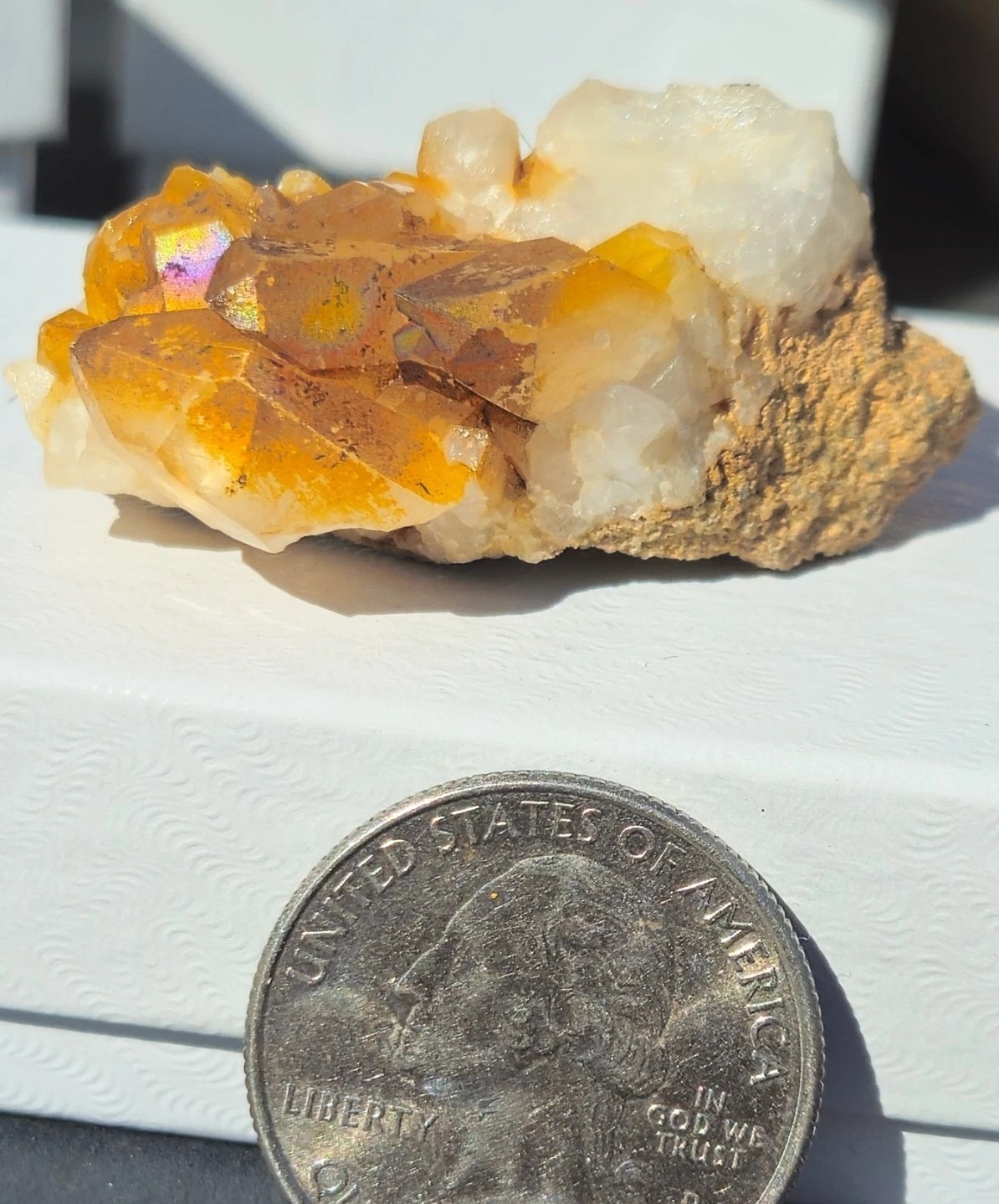 Natural Golden Aura Quartz/Citrine From Crystal Vista, Arkansas 