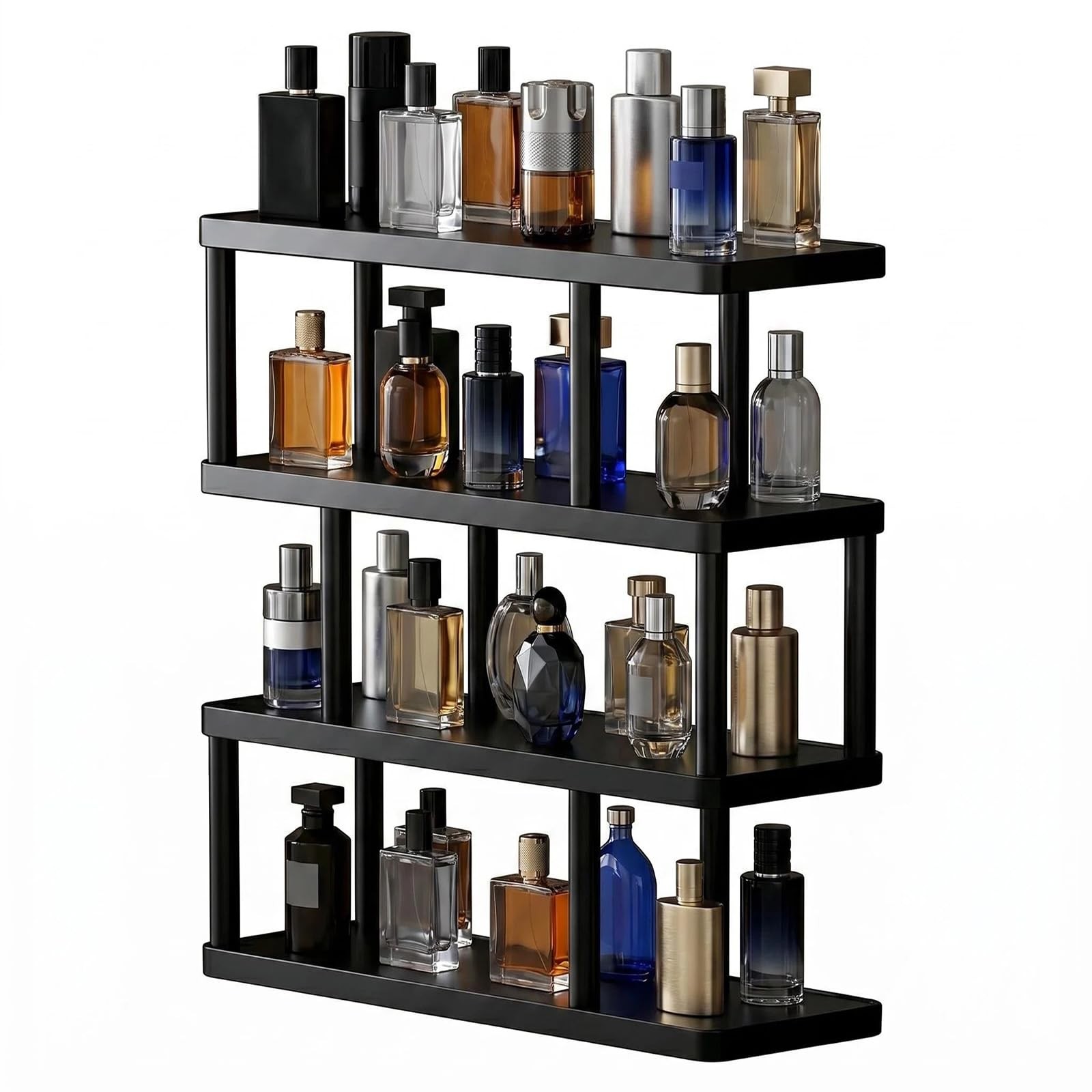 Dvzodlxn Cologne Organizer and Perfume Stand, 4 Tier Wood