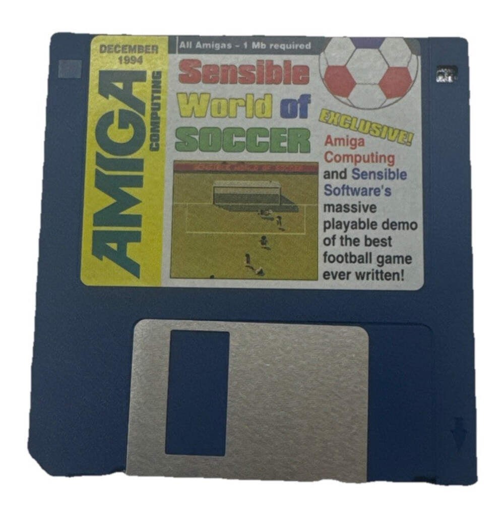 Amiga Computing Sensible World Of Soccer 1994 Floppy Disk In Good Condition 9918