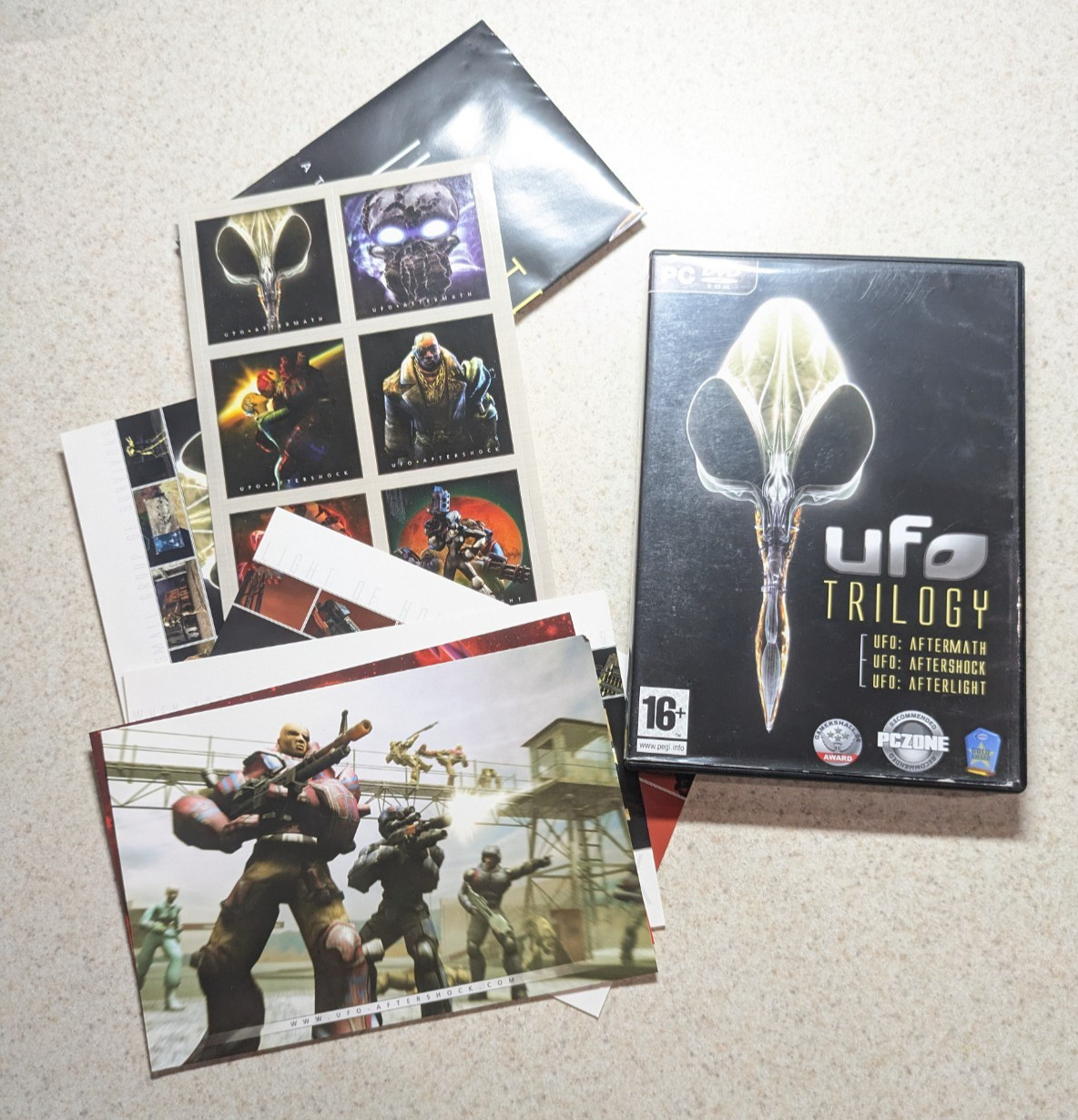 UFO Trilogy Aftermath Aftershock Afterlight poster cards PC DVD PC Rom Altar