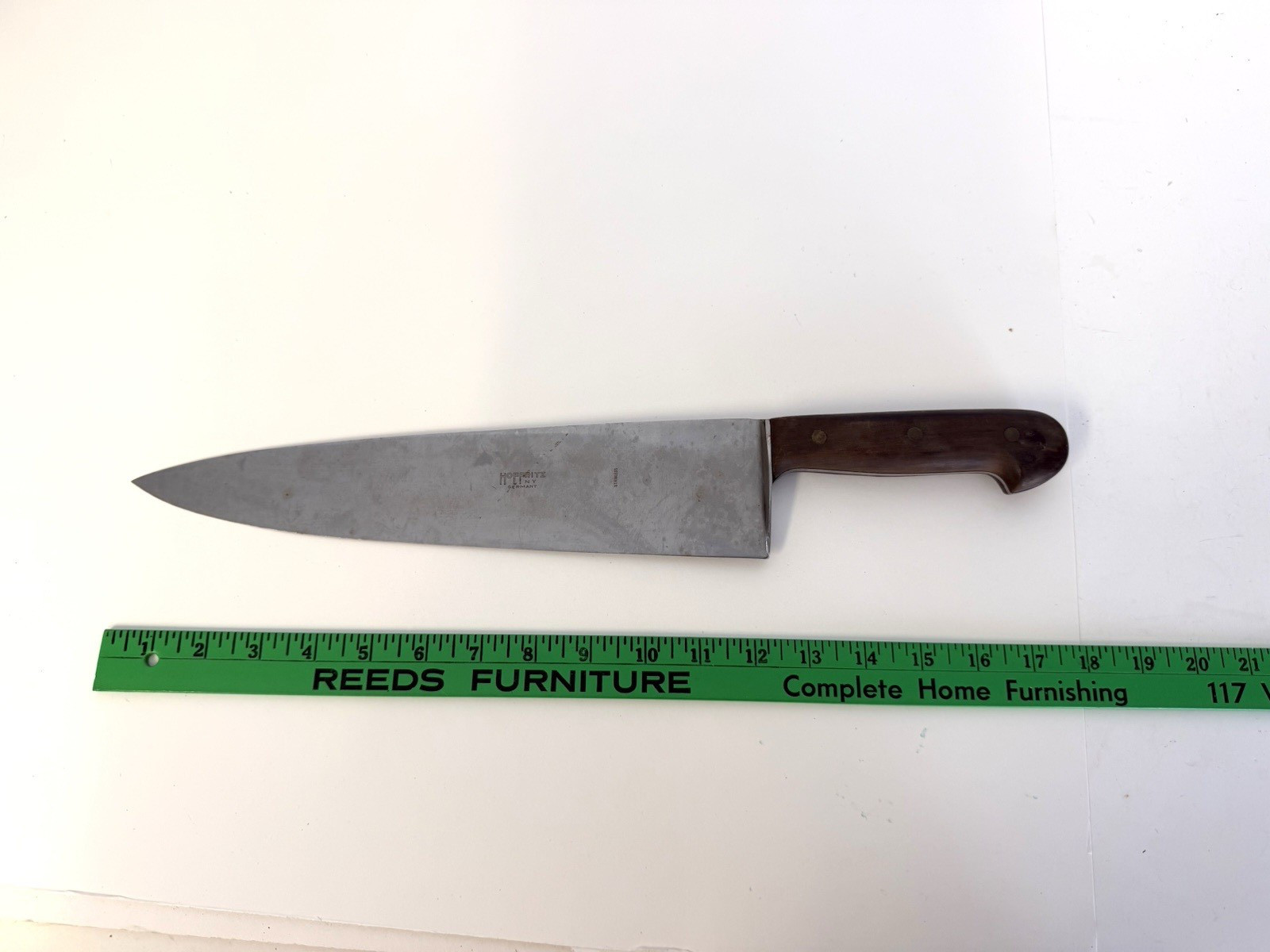 Vintage Hoffritz Germany Super Stainless Kitchen Knife Wood Handle 12