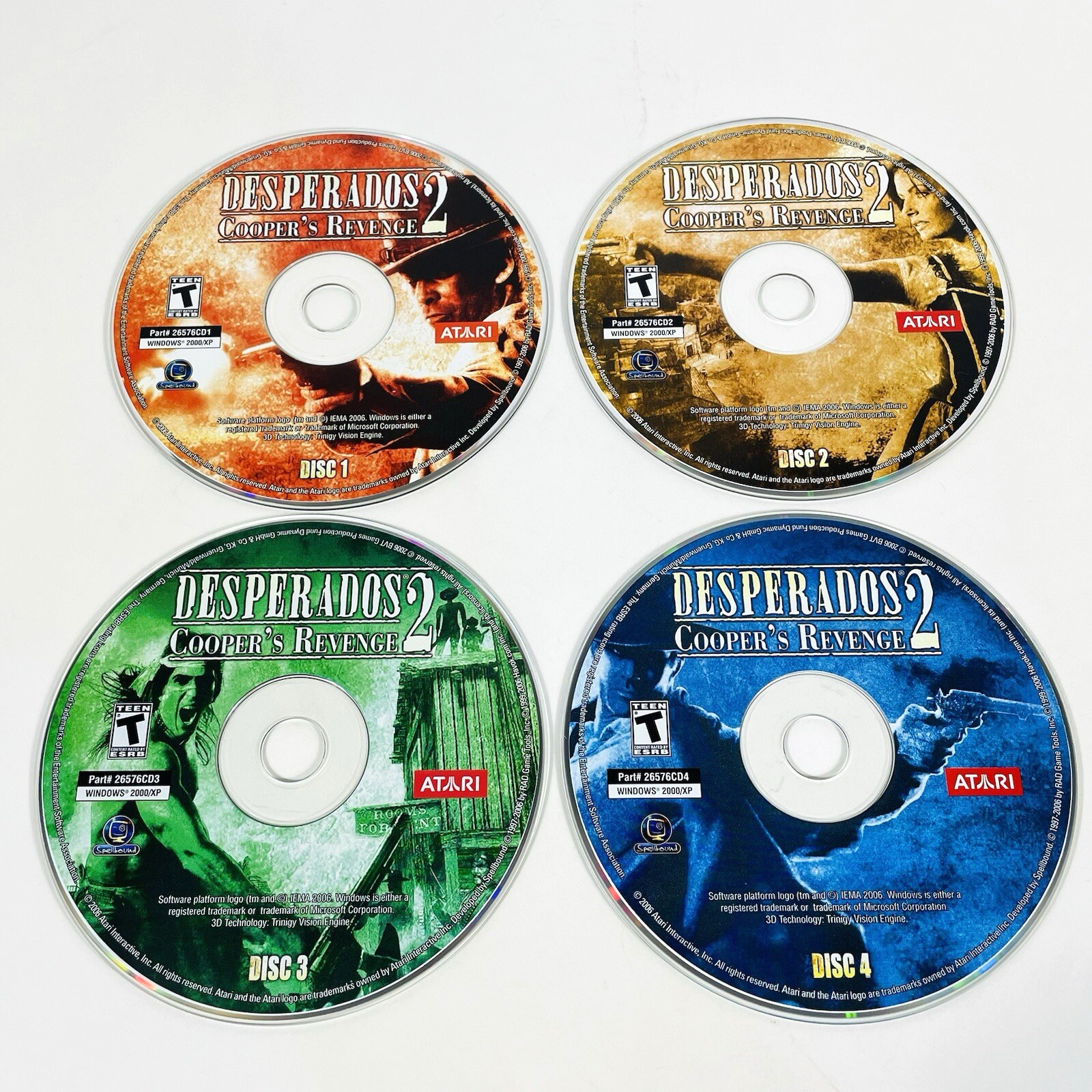 Desperados 2 Cooper's Revenge 2006 PC CD-ROM 4 Disc Software Game by Atari
