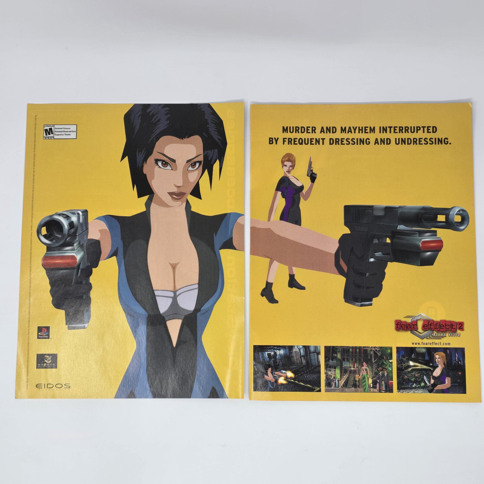 Fear Effect 2 Sony PlayStation PS1 Murder Print Ad/Poster Official Promo Art