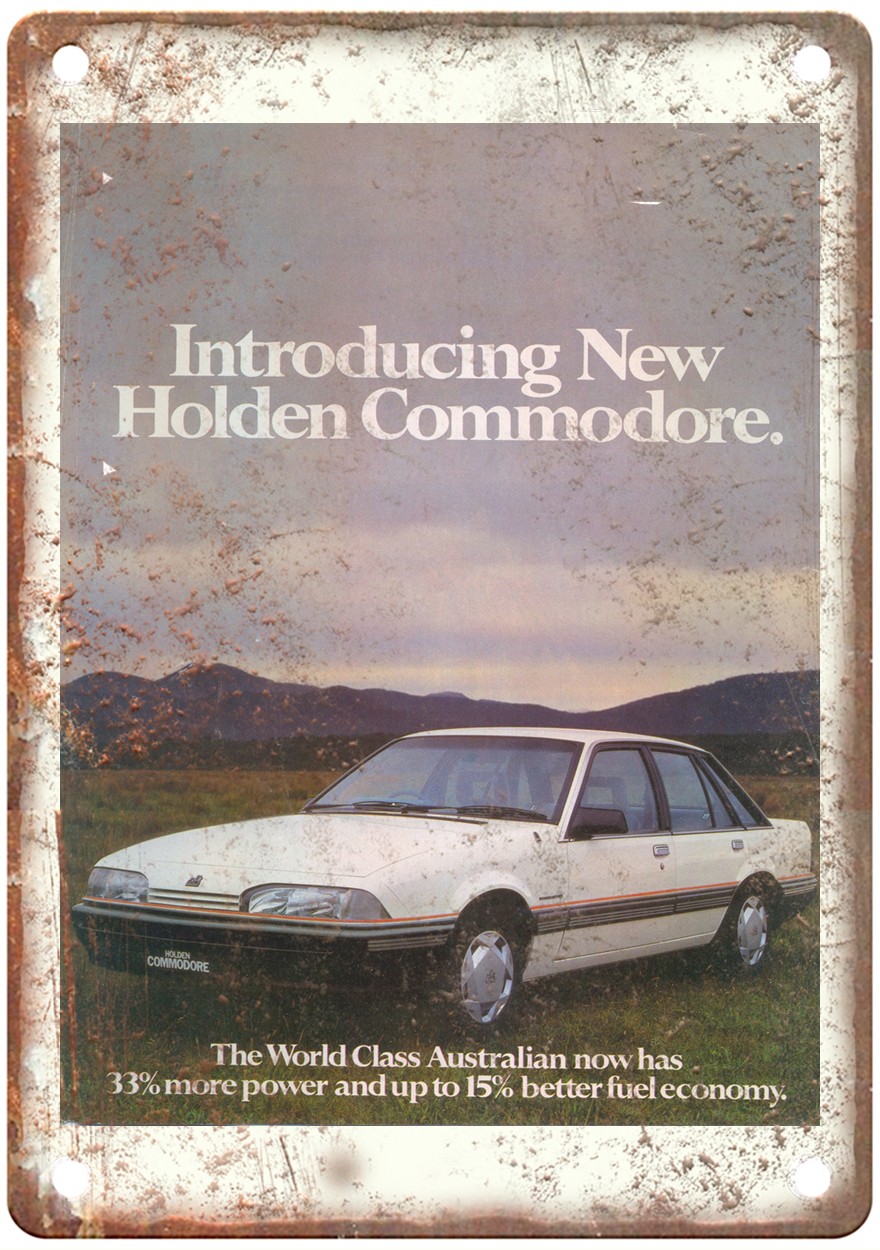 1986 Holden Commodore Vintage Auto Ad Retro Look Metal Sign AN3393