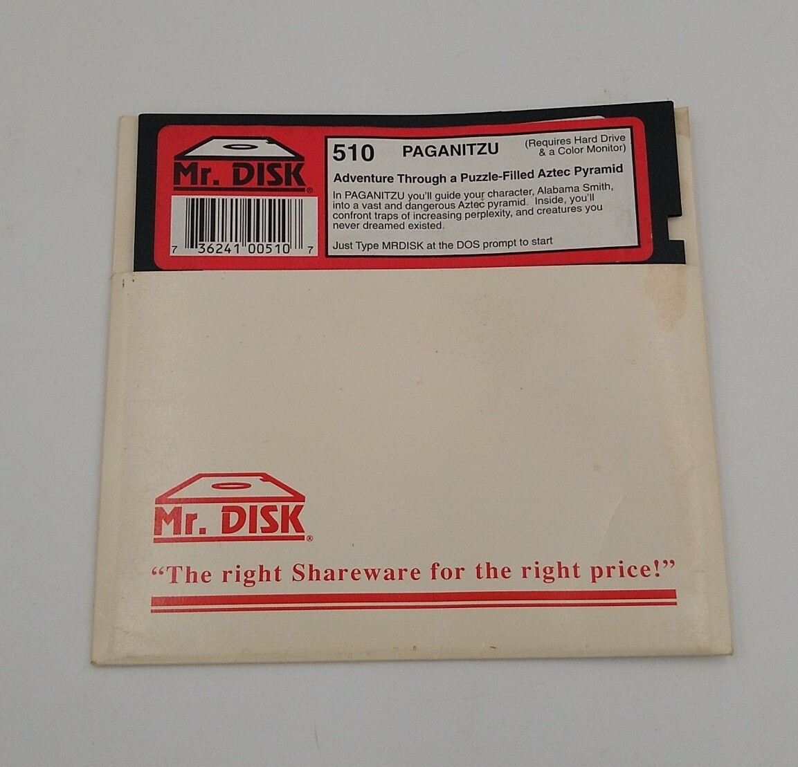 Vintage Paganitzu IBM PC Dos Game 5.25
