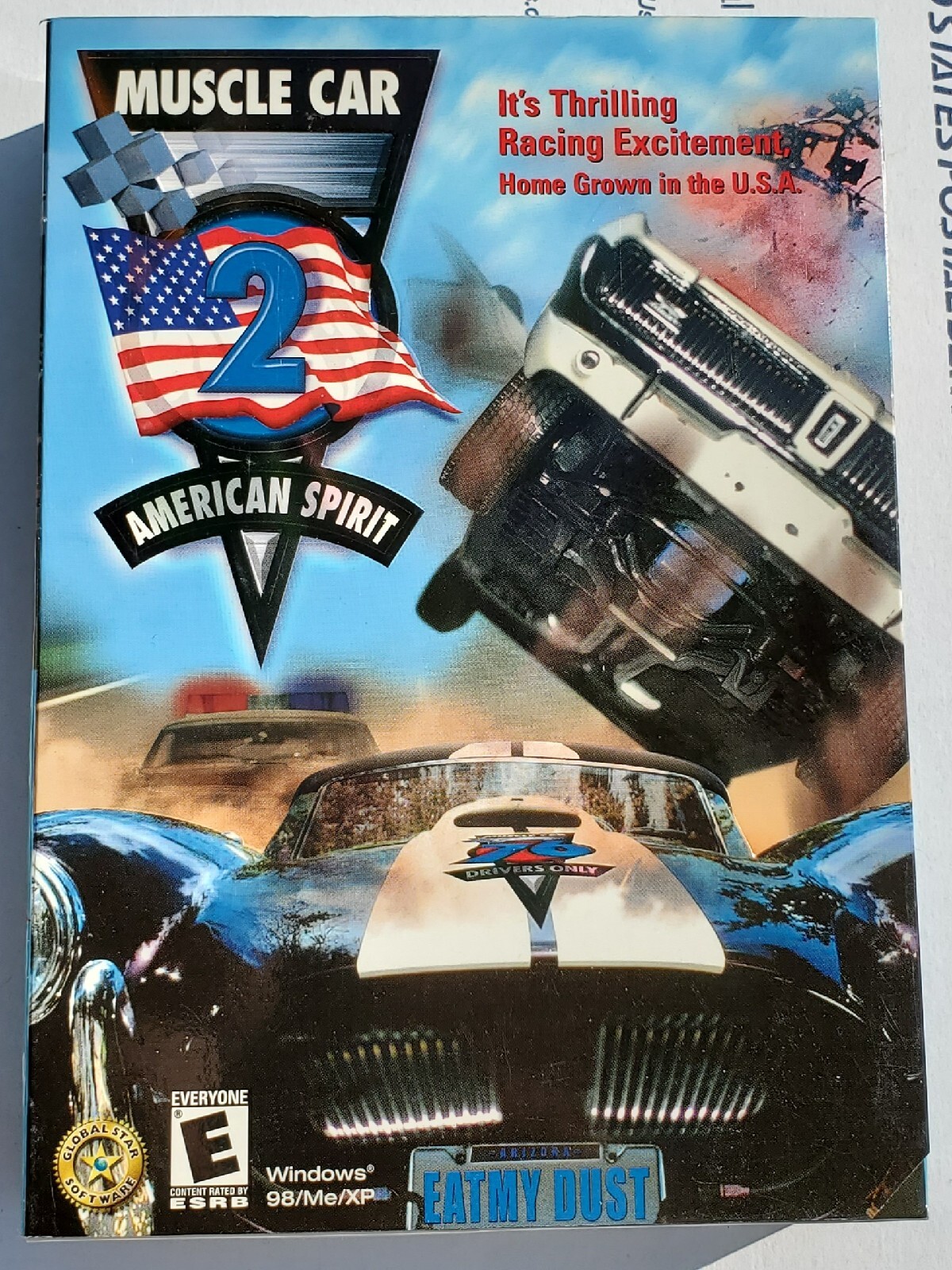 Muscle Car 2: American Spirit (Windows 98/ME/XP PC CD, 2003) COMPLETE SMALL BOX