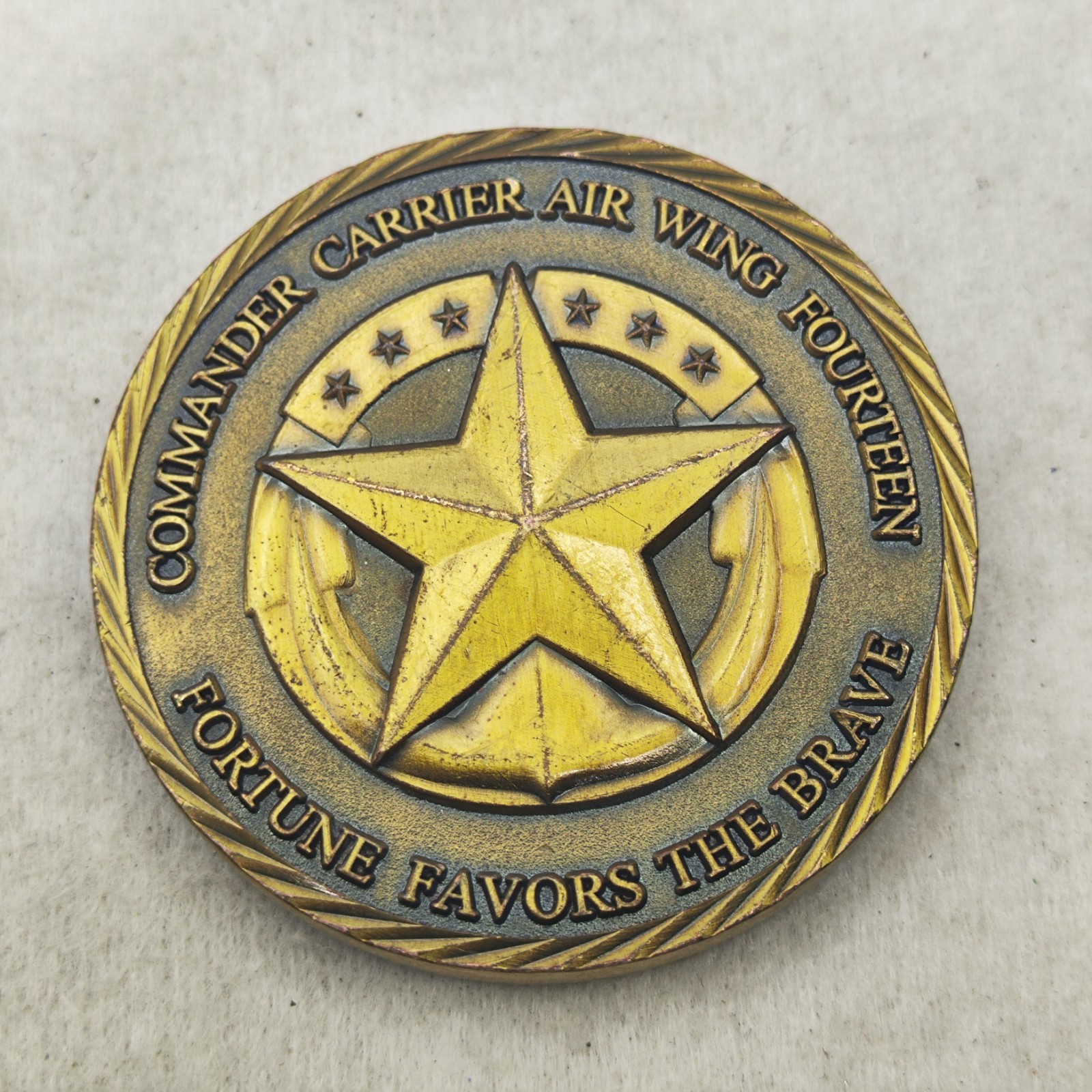 US Navy CVW-14 Commander Carrier Air Wing Fourteen Challenge Coin