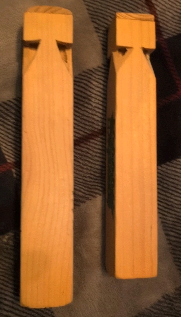 Vintage Wood Train Whistle - Authentic Train Sound Wooden Whistle lot of 2 