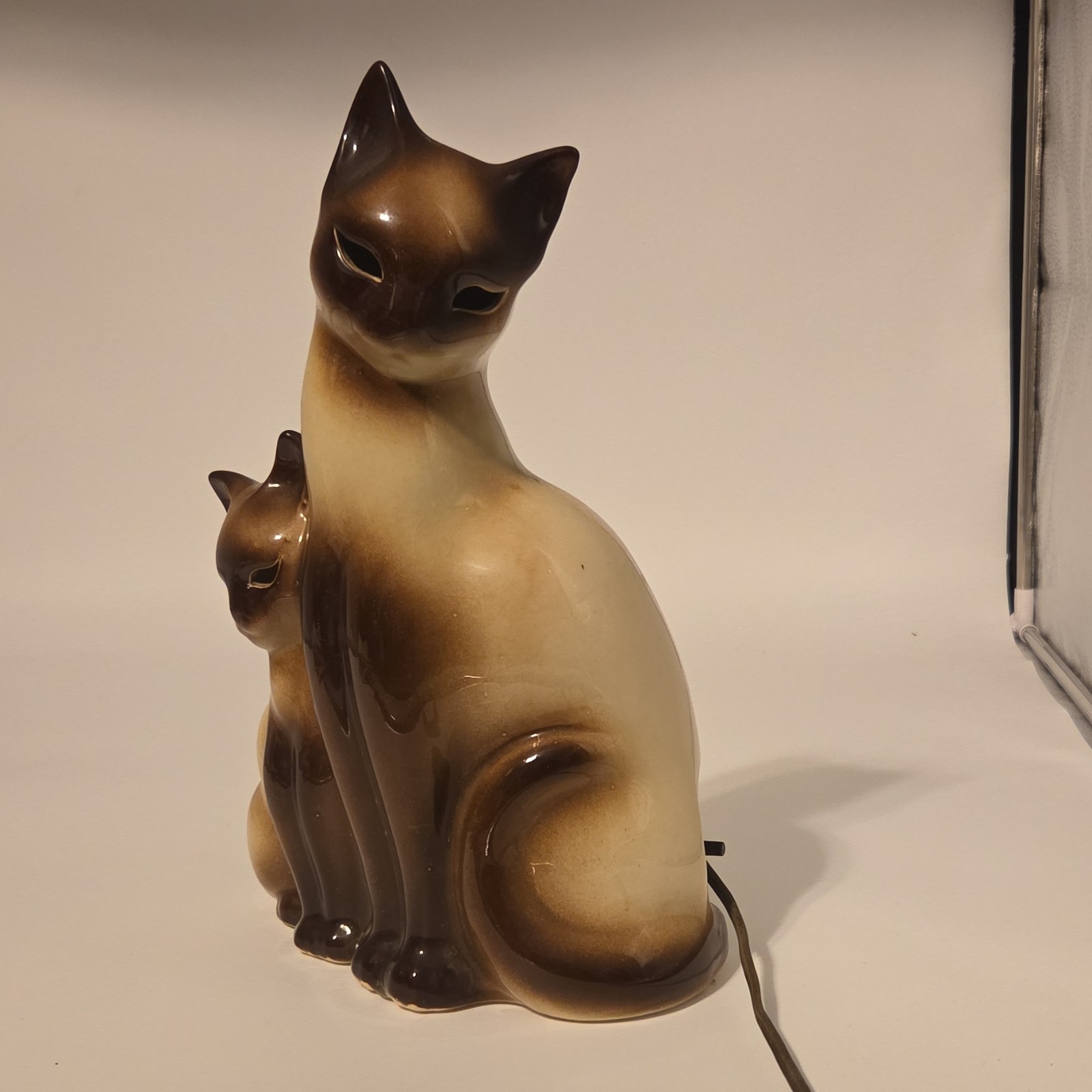 Vintage Kron Siamese Cat TV Lamp MCM 1950s Ceramic Works No Chips