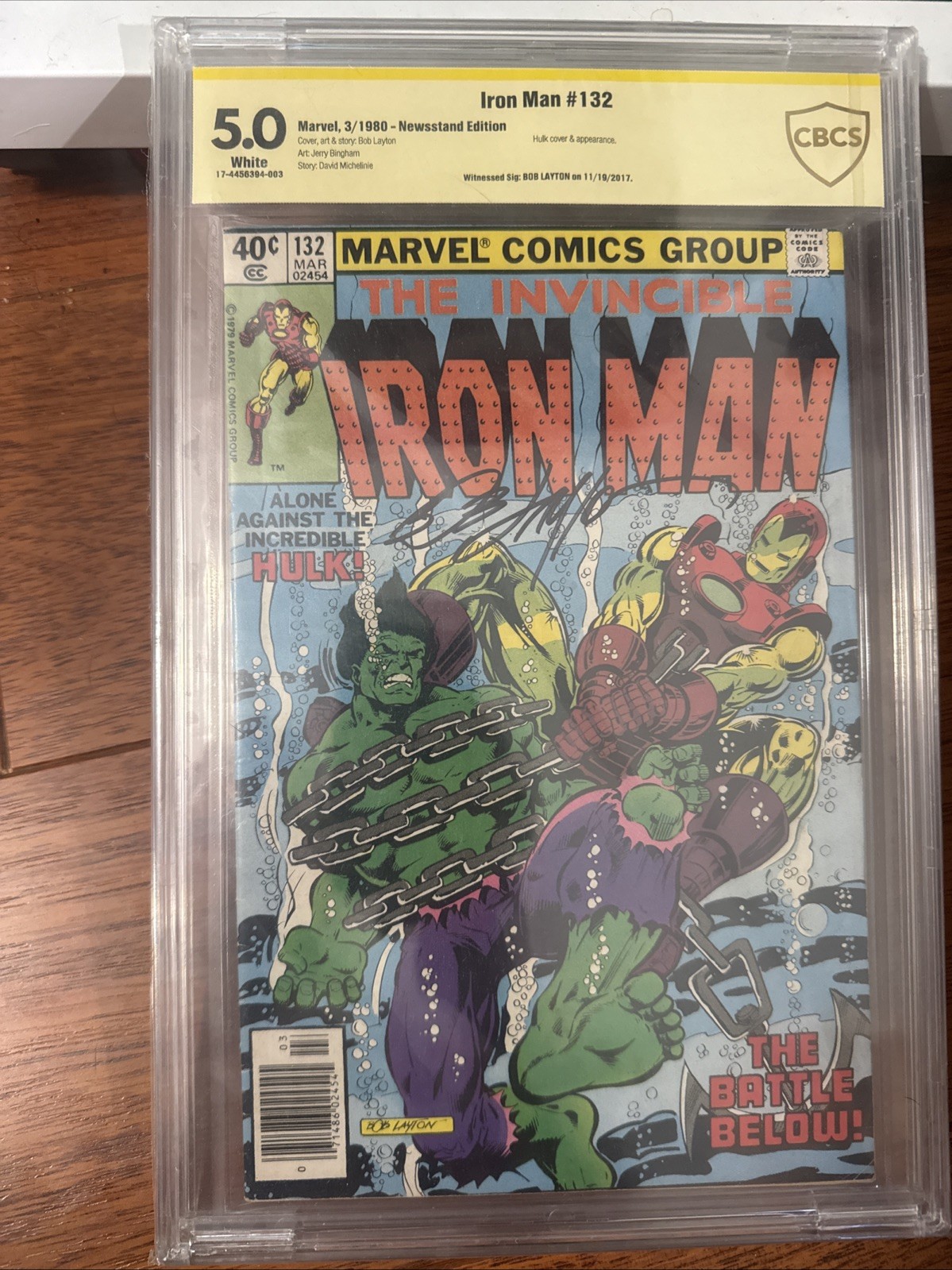 Iron Man #132 (1980) CBCS 5.0 Signed By Bob Layton