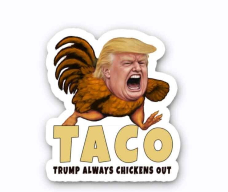 TACO - Trump Always Chickens Out Decals Vinyl Bumper Stickers  5-PACK  3\