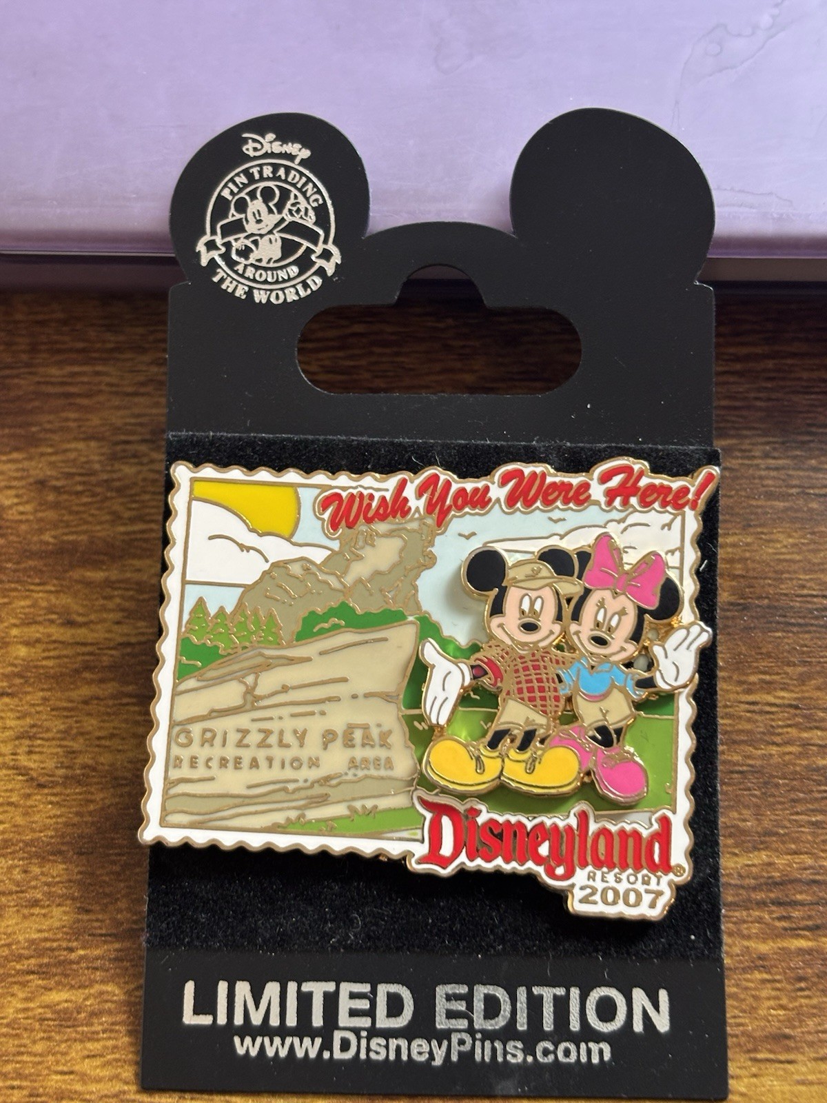 Wish You We’re Here 2007 Grizzly Peak Recreation DisneyLand Resort Pin LE