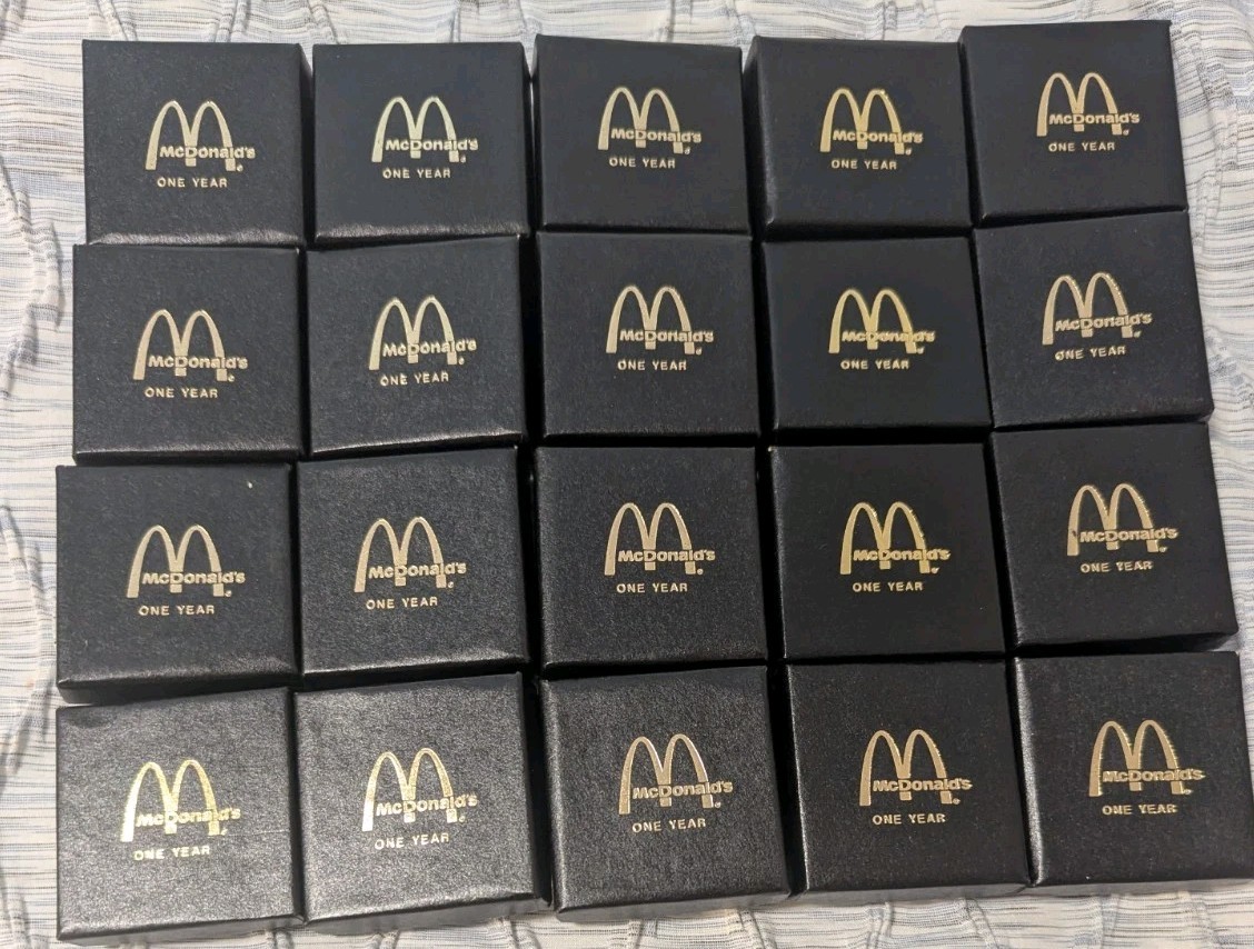 Twenty  McDonald\'s One Year Anniversary Ronald McDonald Thumbs Up Employee Pins