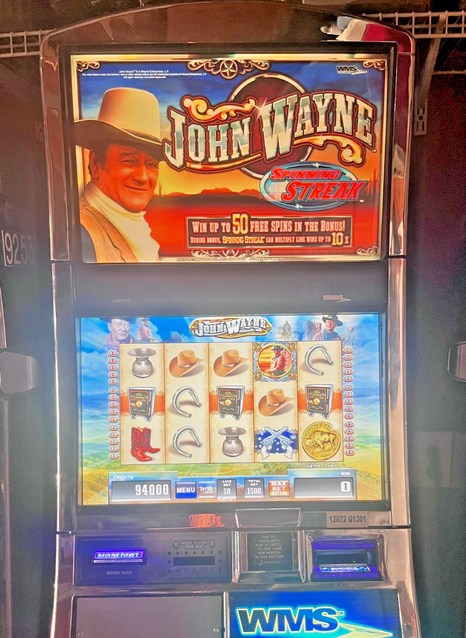 WMS BB2 John Wayne Spinning Streak Game Software