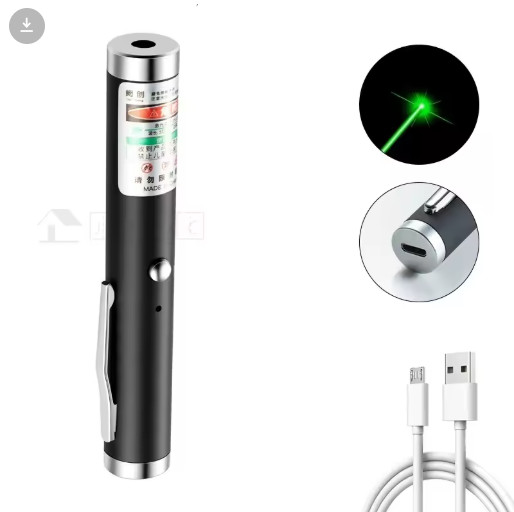 JLXC USB Rechargeable Green Laser Pointer 2-in-1 Detachable Mini Laser Pen