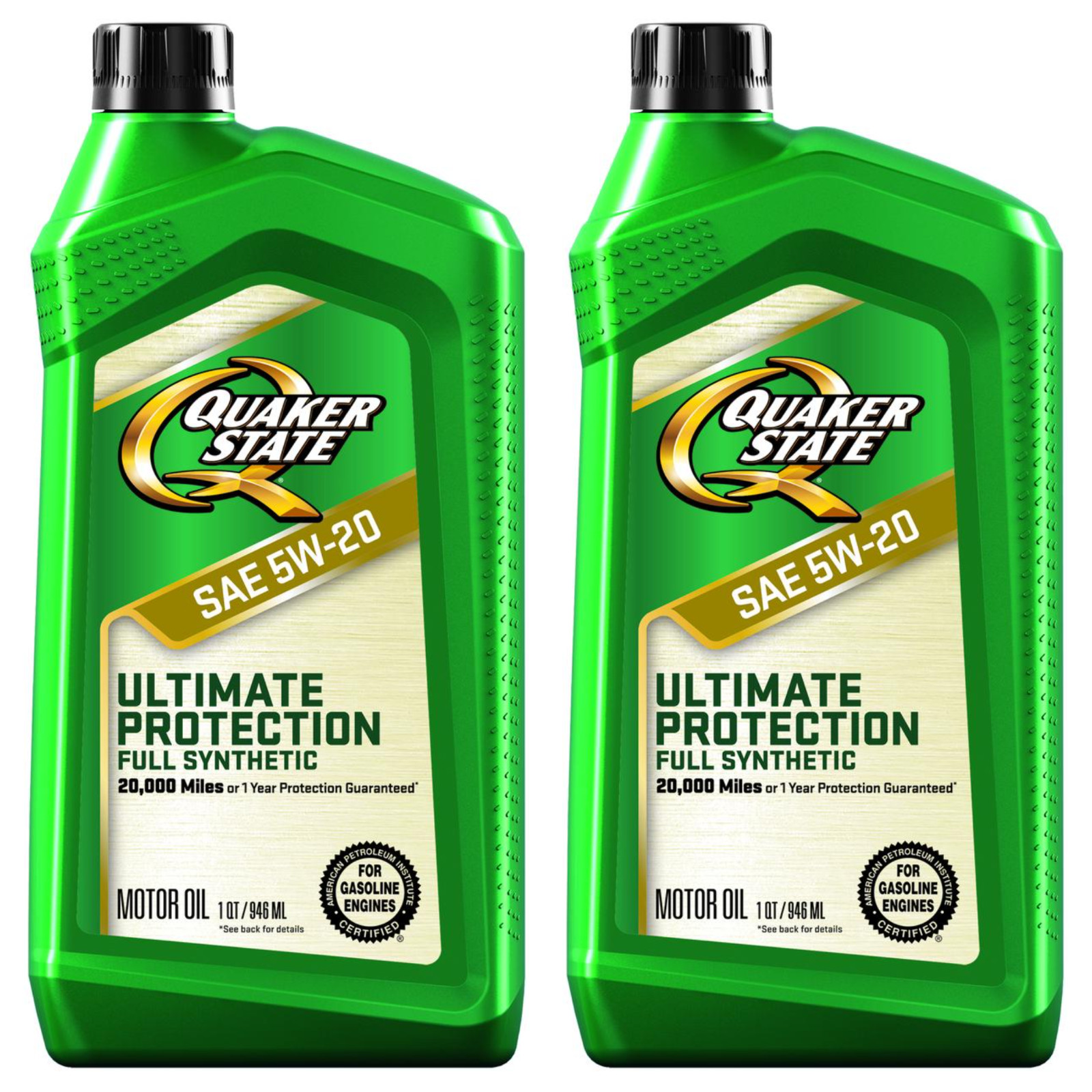 Quaker State Ultimate Protection Full Synthetic 5W-20 Motor Oil 2 Quarts