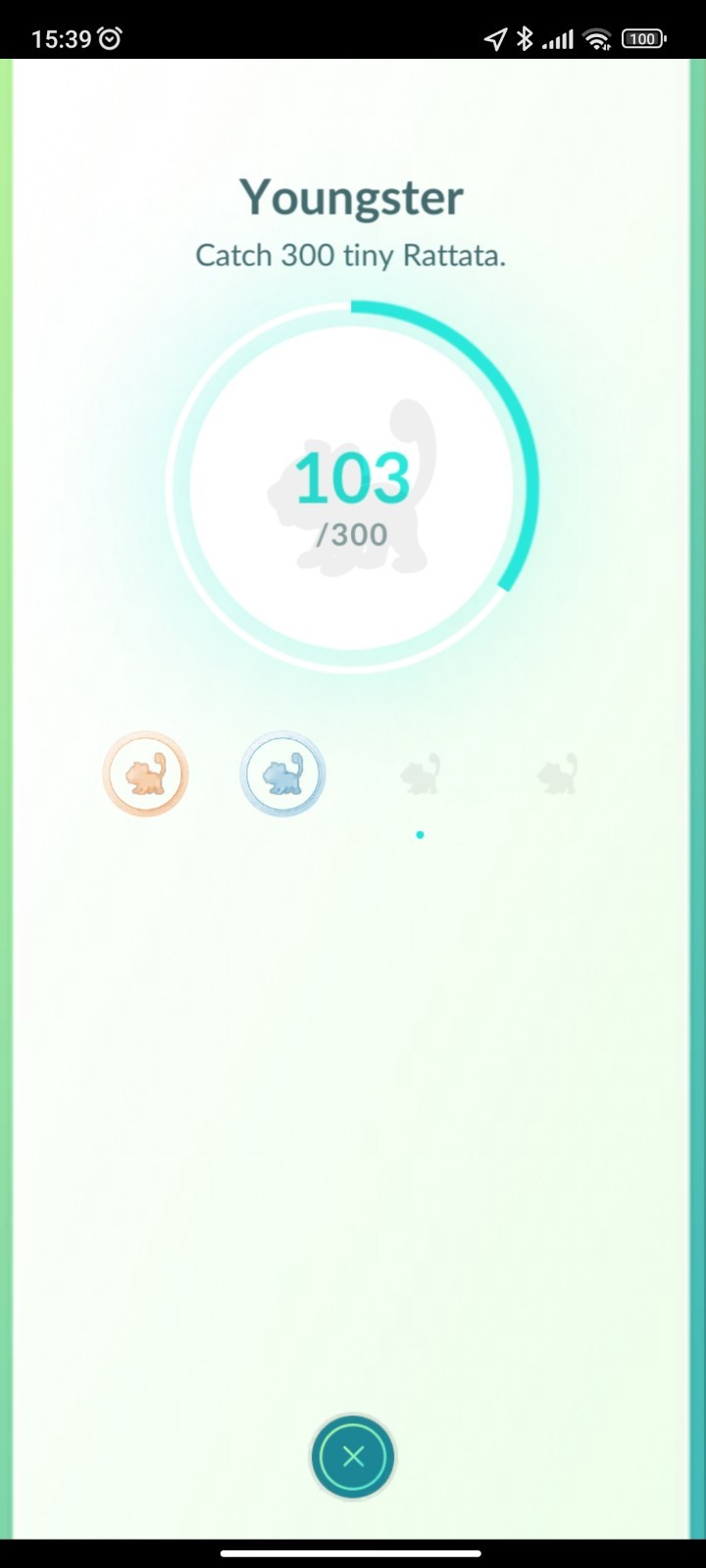 XS Rattata 50x Medal Platinum Pokemon Go ✨  100 Pieces a Day