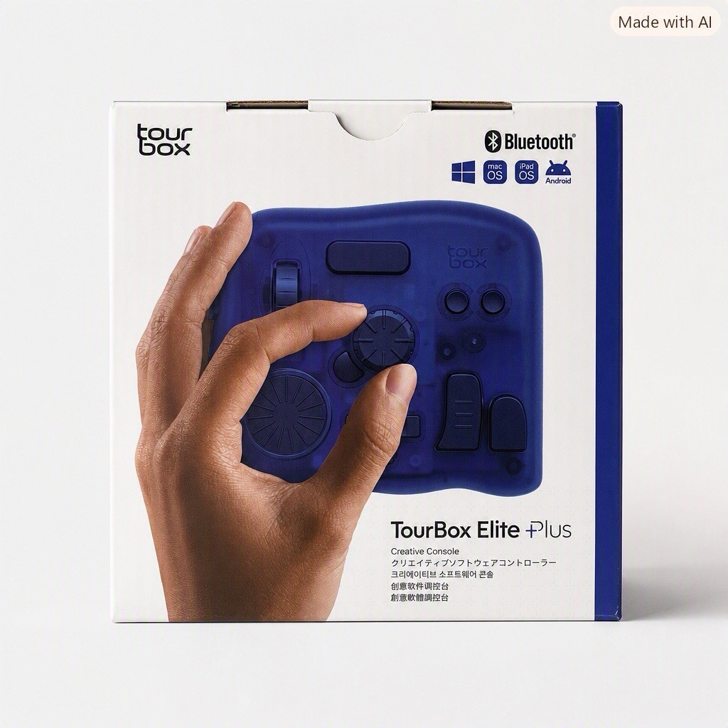 TourBox Elite Plus Editing Controller – Midnight Indigo Complete Control