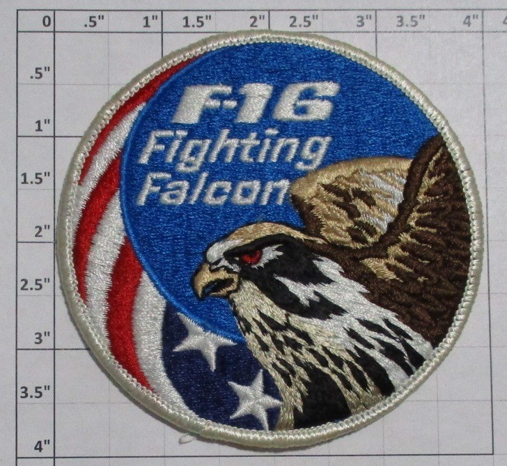 USAF MILITARY PATCH: #10397 F-16 F16 FIGHTING FALCON ORIGINAL SWIRL