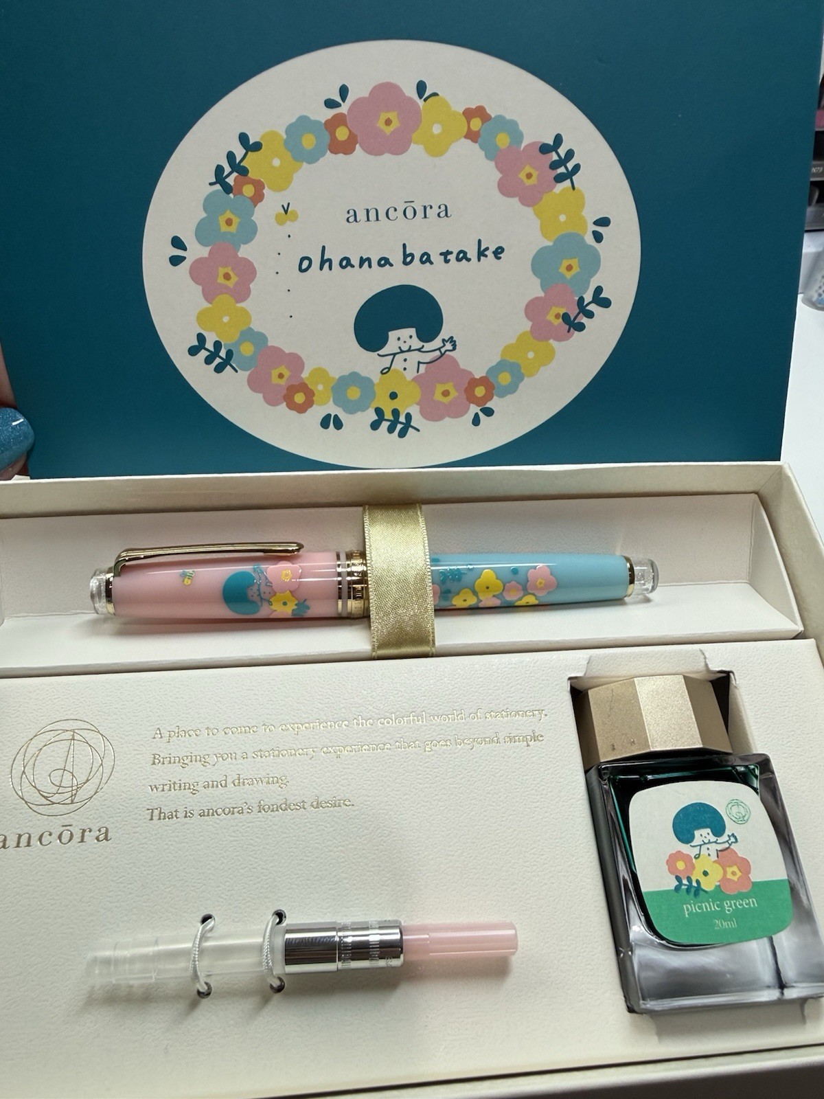 Sailor Ancora/Mizutama Ohanabatake Fountain Pen Set. Lmtd Edition MF
