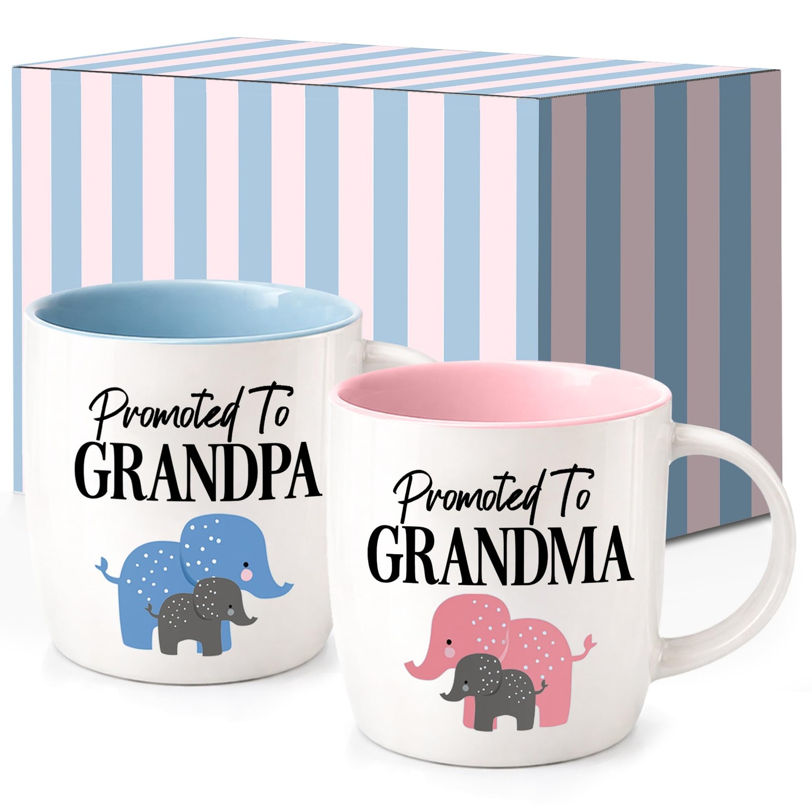 Triple Gifffted Coffee Mugs for Grandparents 13Oz Ceramic
