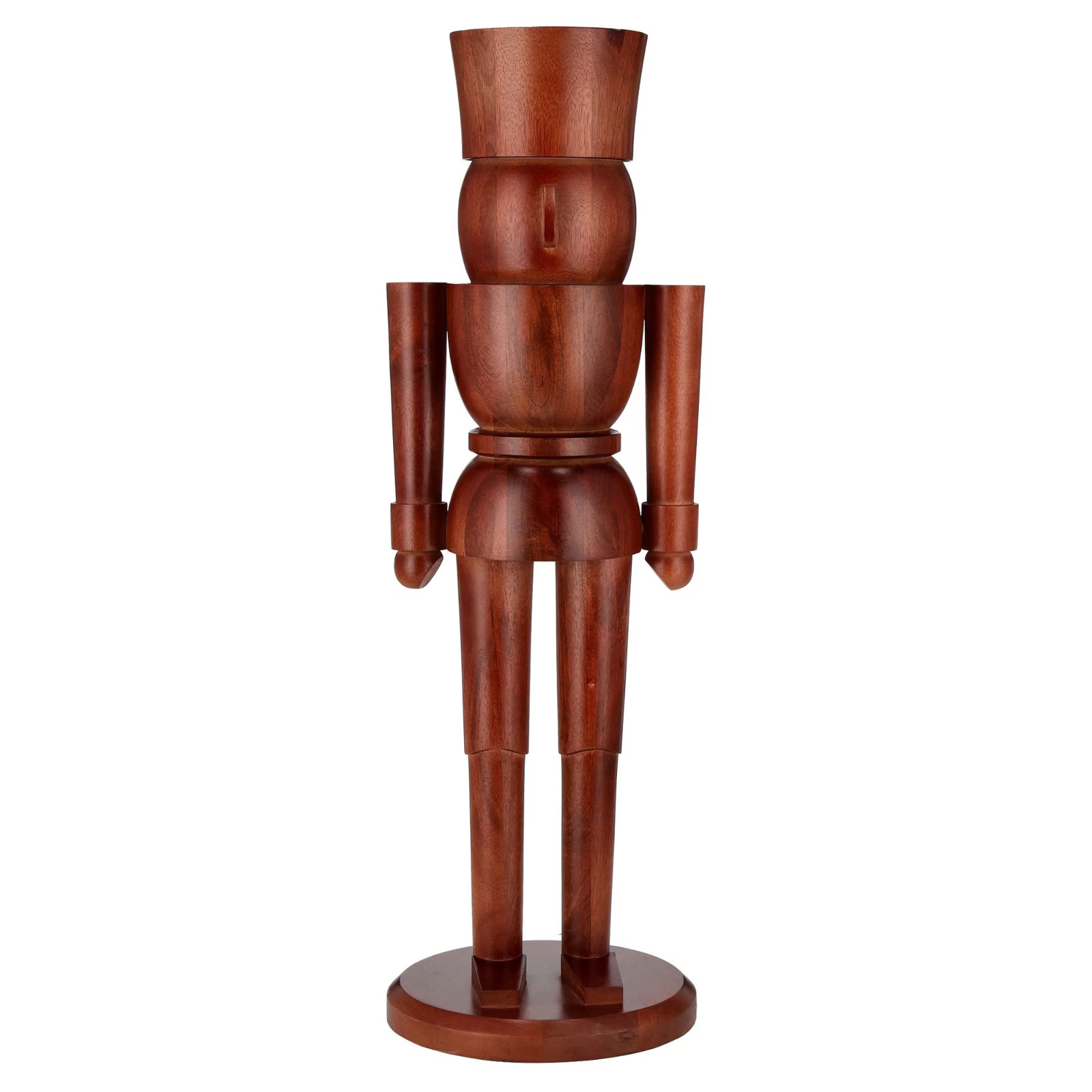 My Texas House Wood Nutcracker Christmas Decoration, Brown, 3 feet