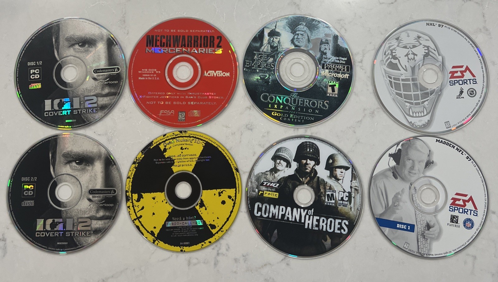 Lot of 8 Misc. PC CD/DVD-ROM Games: Duke Nukem,  IGI2 Covert Strike Heroes Conq