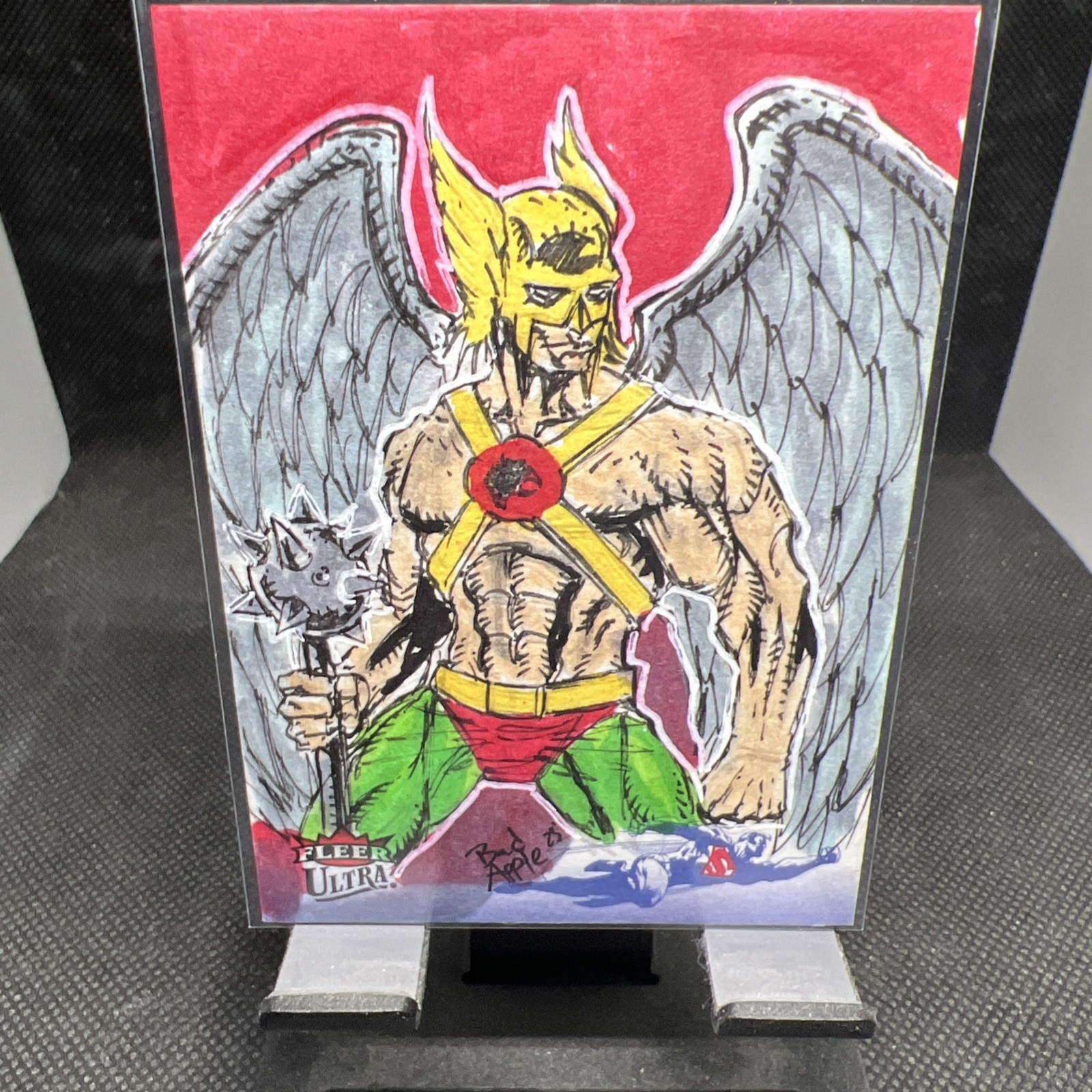 2025 Fleer Ultra Superman Hawkman Sketch 1/1 Bad Apple
