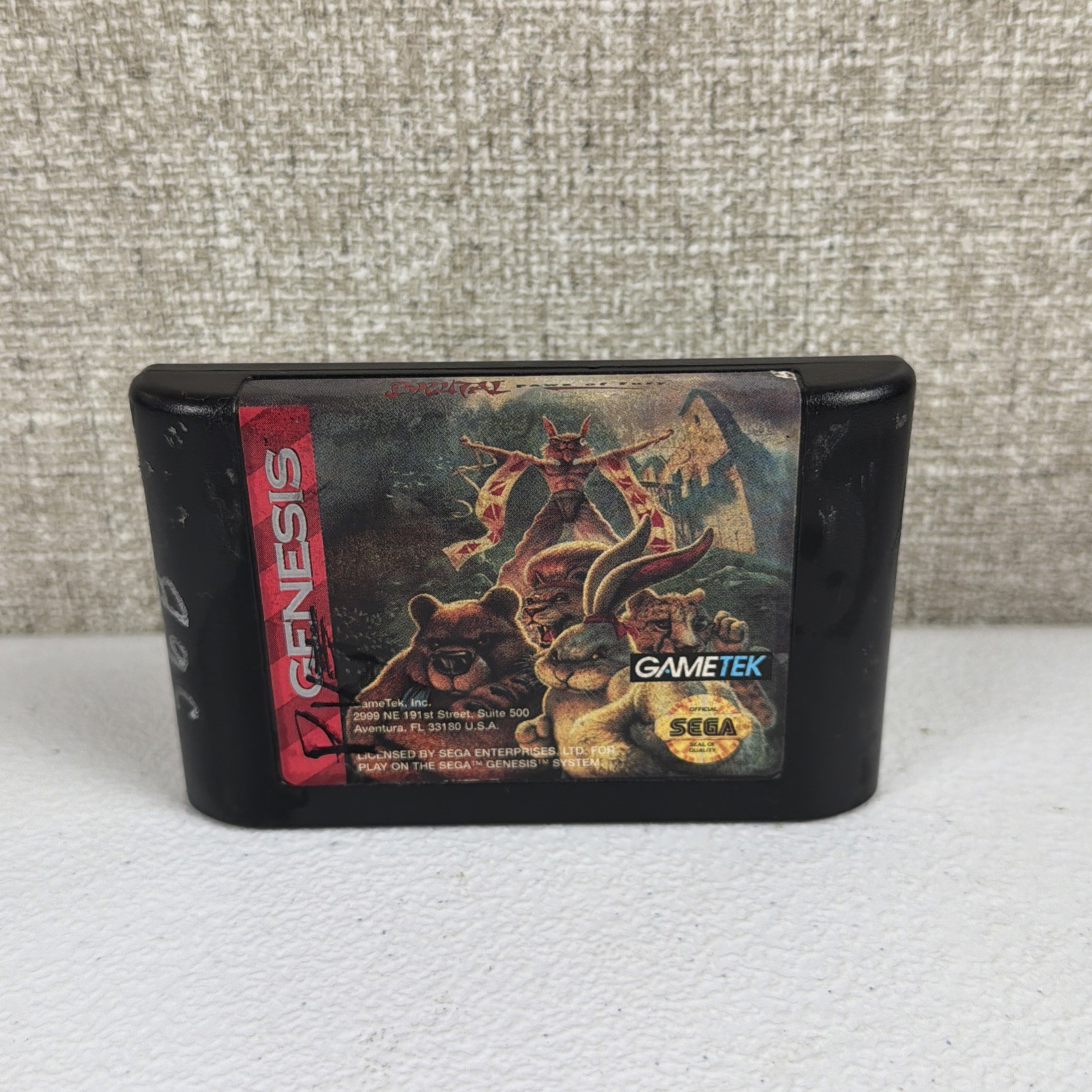 Brutal: Paws of Fury (Sega Genesis, 1994) Cartridge Only Tested