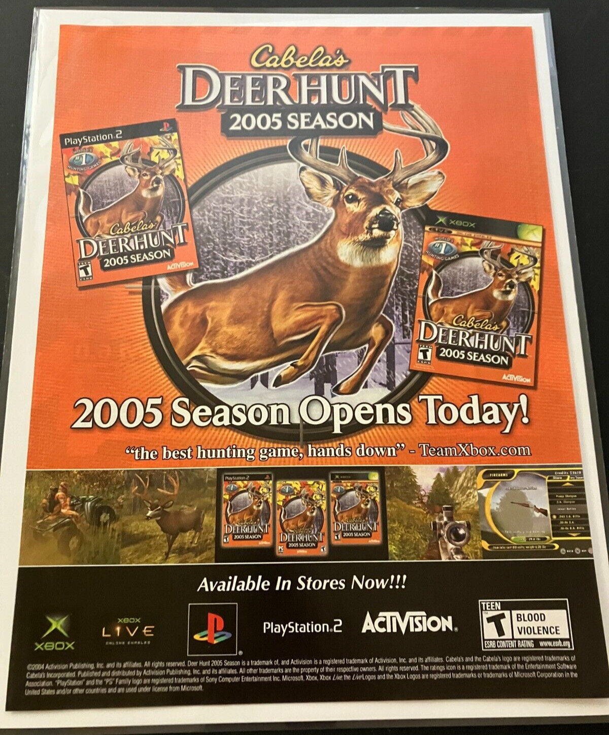 Cabela's Deer Hunt 2005 Season - Vintage Gaming Print Ad Poster / Wall Art